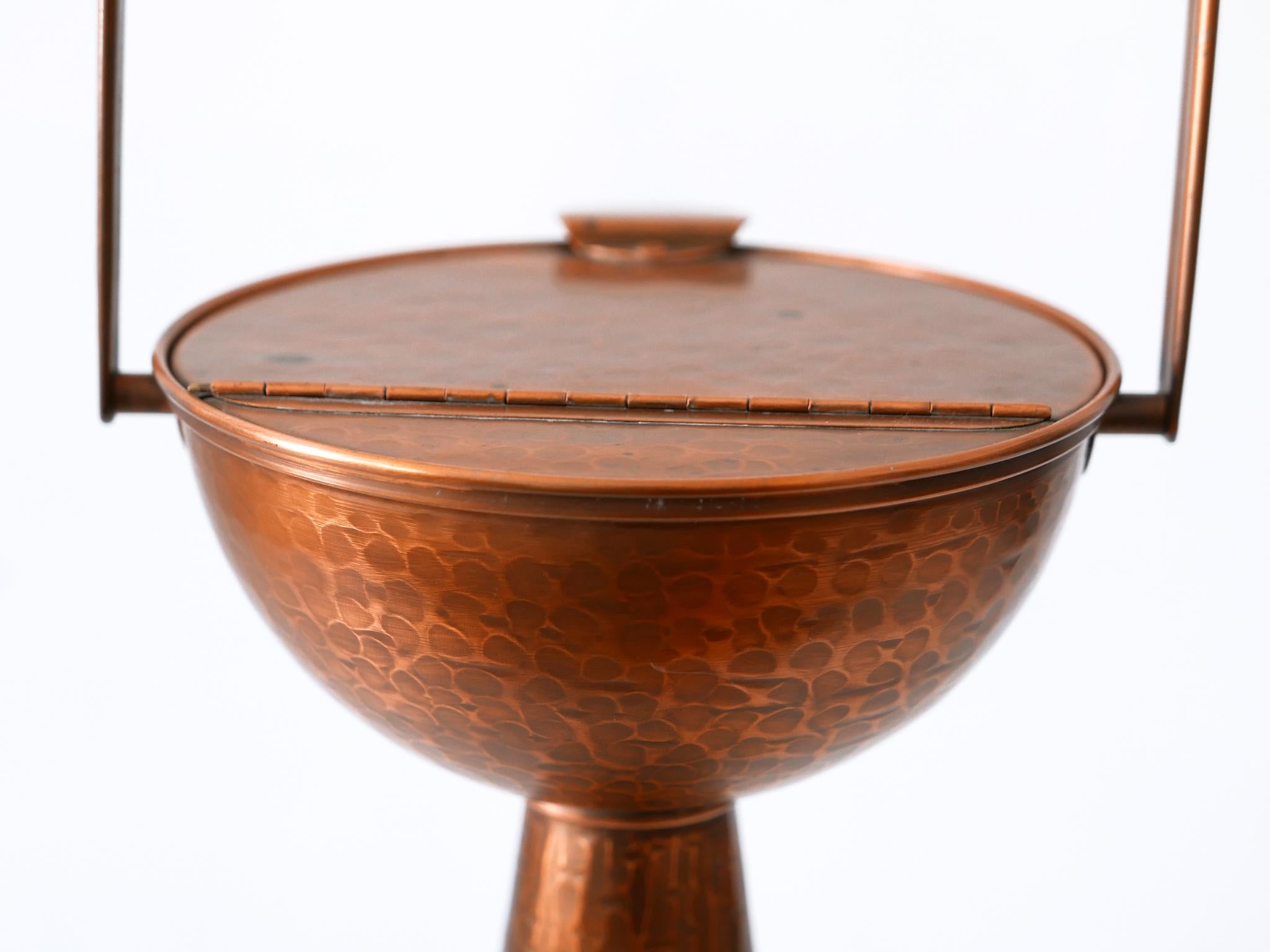 Copper Rare Mid-Century Modern Floor Ashtray by Harald Buchrucker, Germany, 1950s For Sale