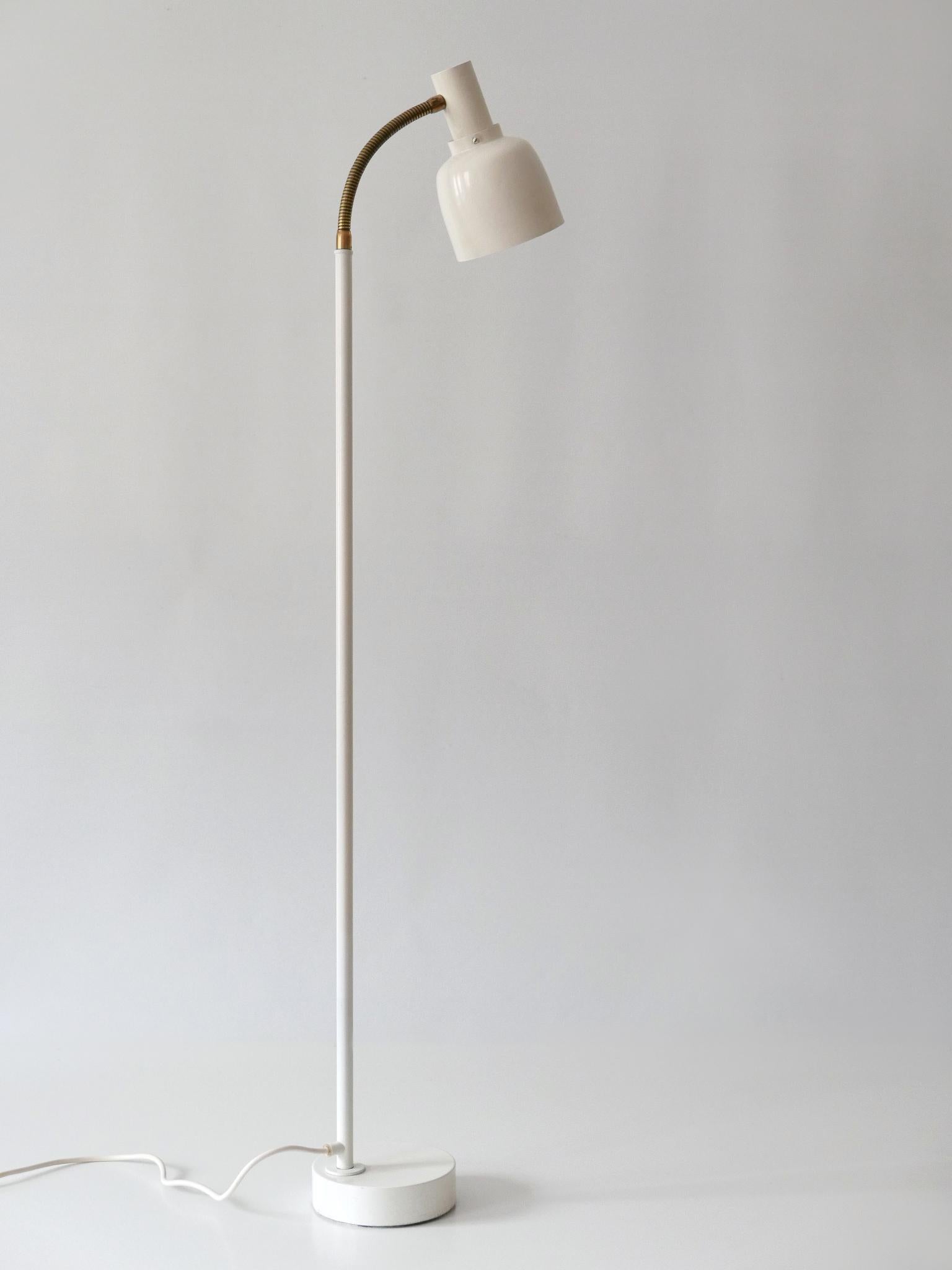 Metal Rare Mid-Century Modern Floor Lamp or Reading Light by Hans-Agne Jakobsson 1960s For Sale
