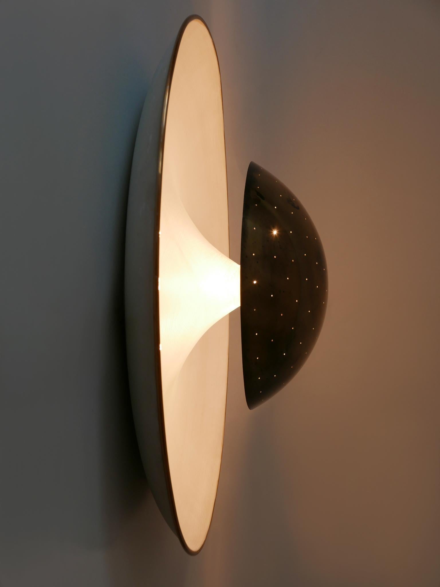 Rare Mid Century Modern Flush Mount or Sconce by Bünte & Remmler Germany 1950s For Sale 8