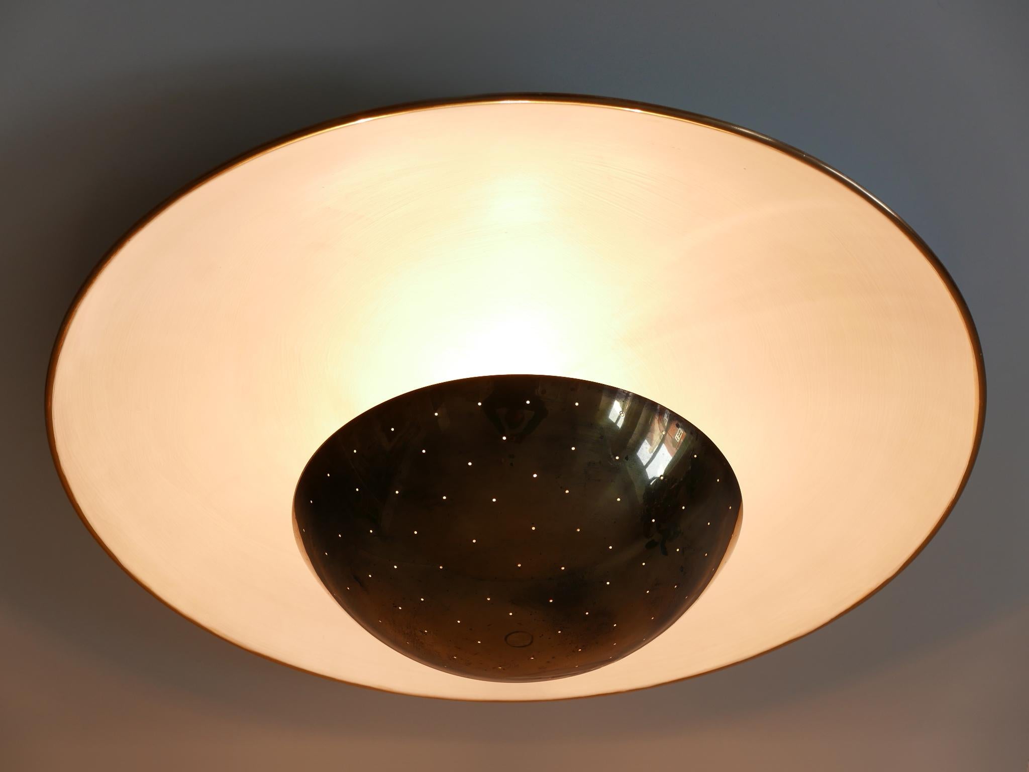 Rare Mid Century Modern Flush Mount or Sconce by Bünte & Remmler Germany 1950s In Good Condition For Sale In Munich, DE