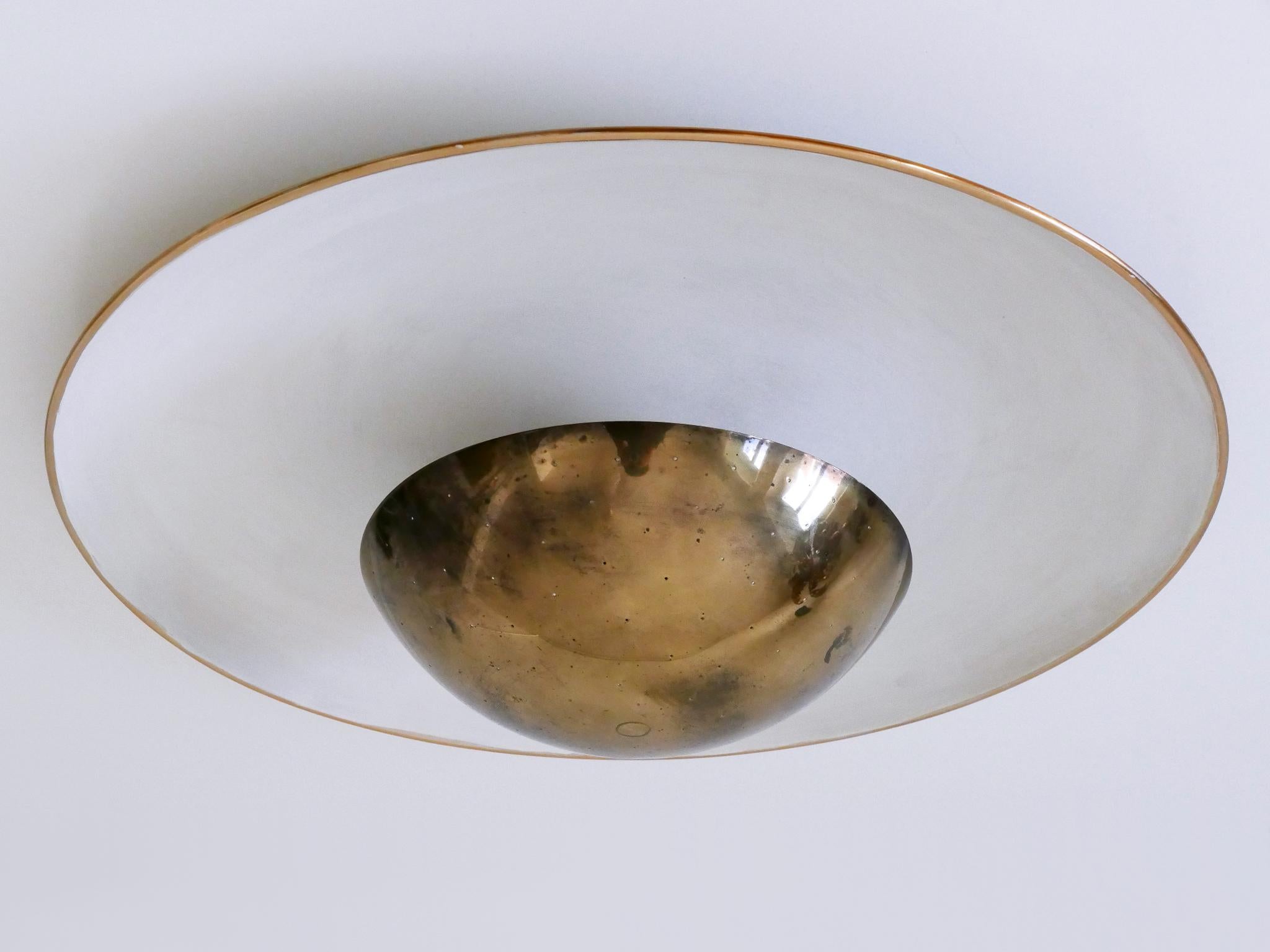 Mid-20th Century Rare Mid Century Modern Flush Mount or Sconce by Bünte & Remmler Germany 1950s For Sale
