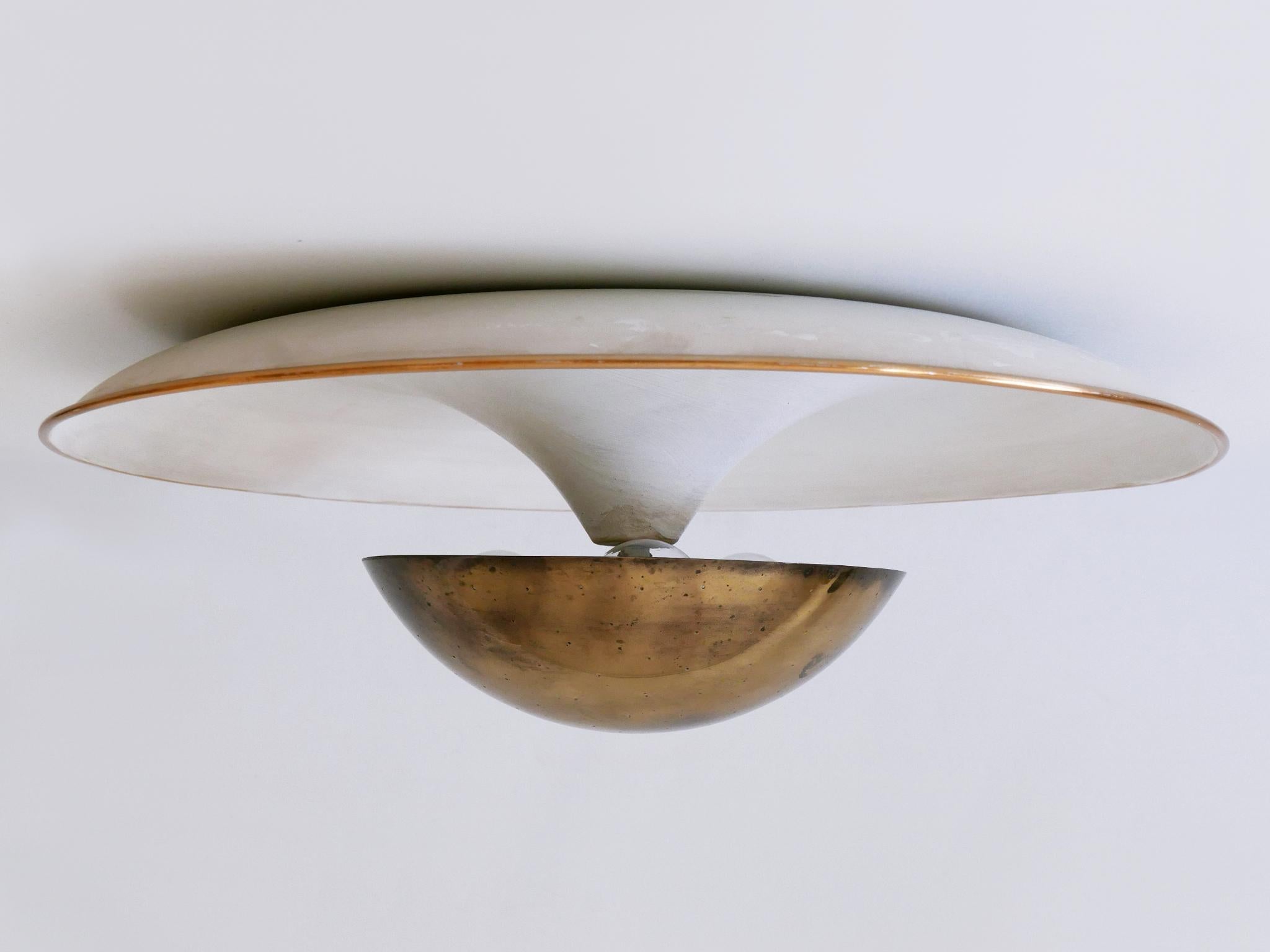 Rare Mid Century Modern Flush Mount or Sconce by Bünte & Remmler Germany 1950s For Sale 2