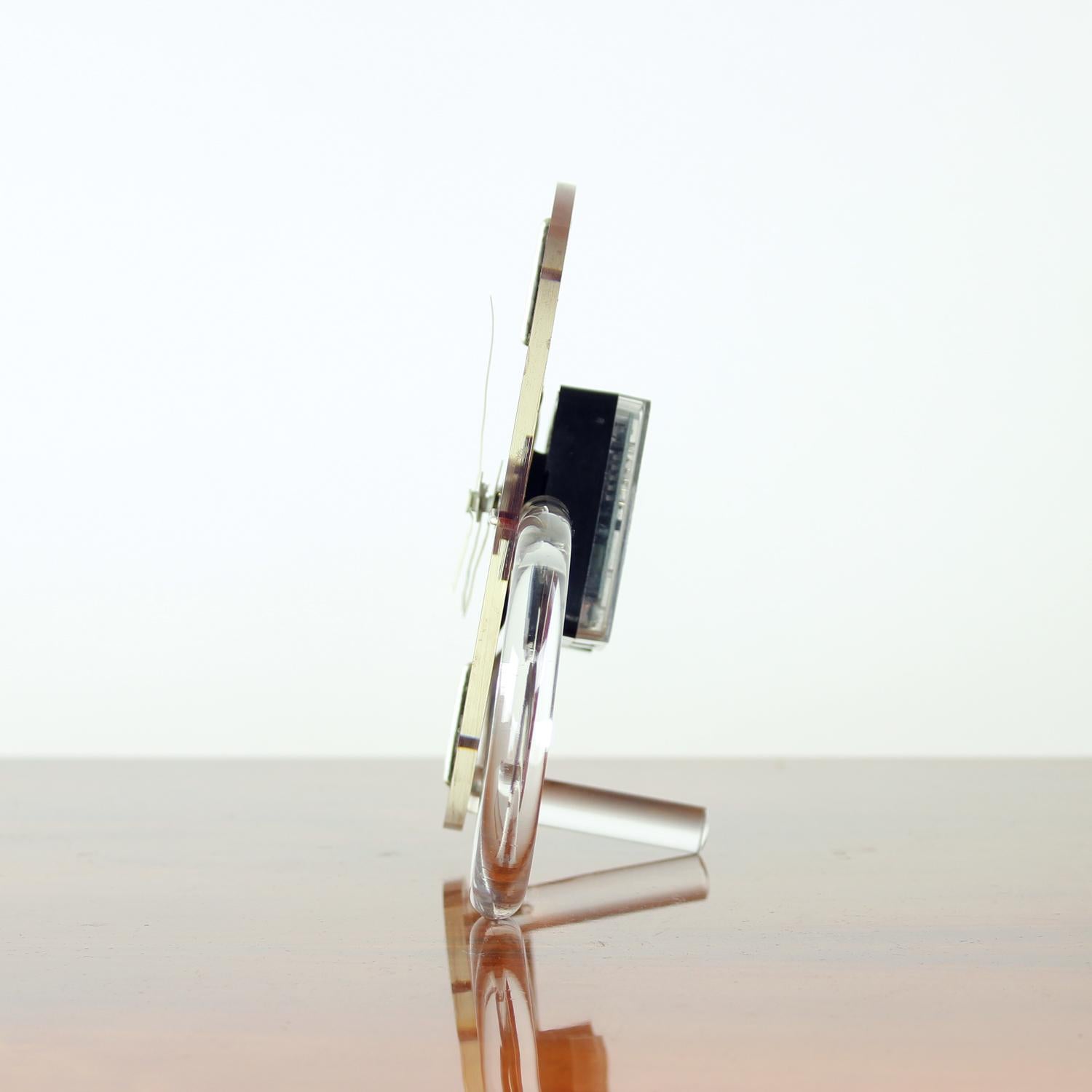 Rare Mid Century Modern Freestanding Clock By Prim, Czechoslovakia, 1960s For Sale 2