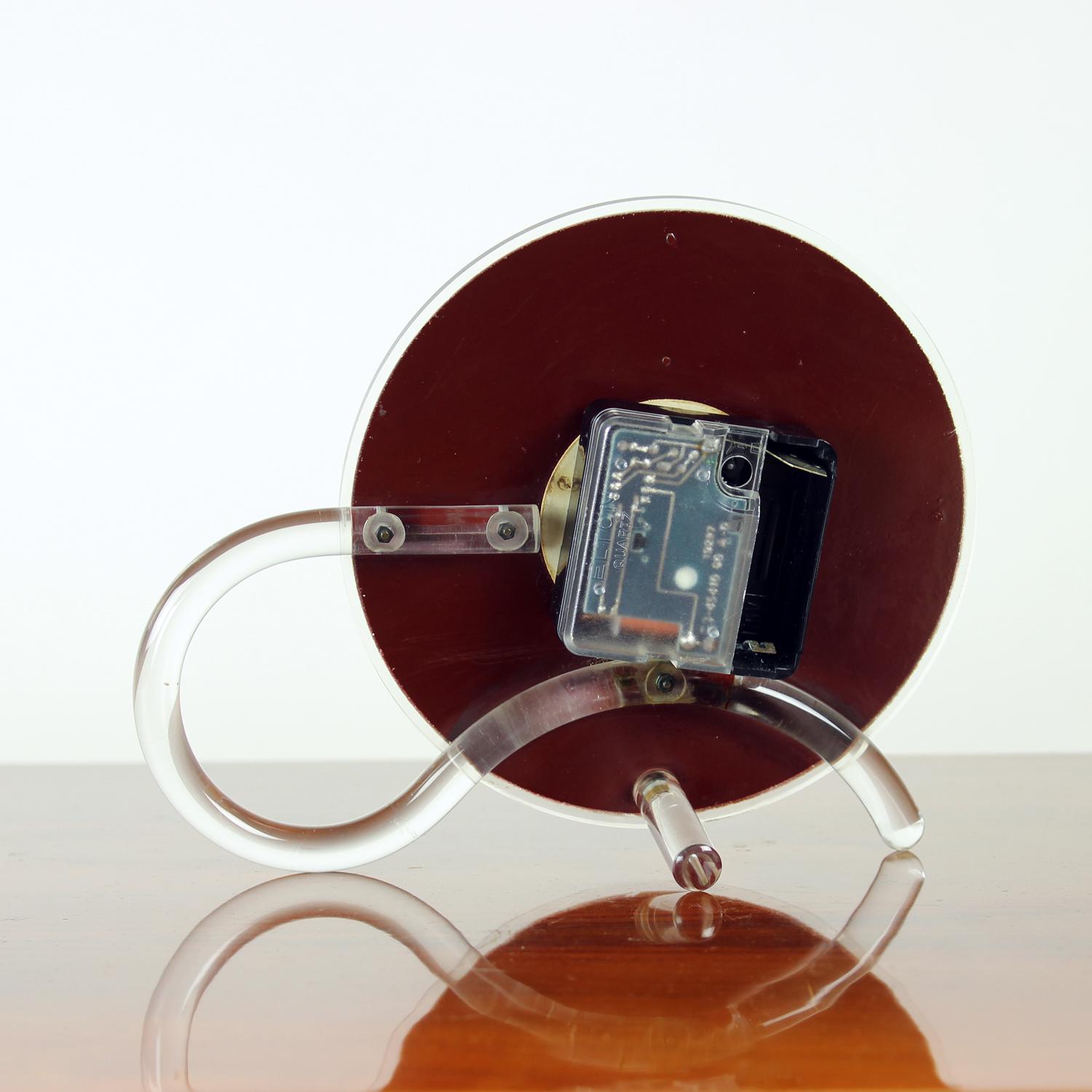 Rare Mid Century Modern Freestanding Clock By Prim, Czechoslovakia, 1960s For Sale 3