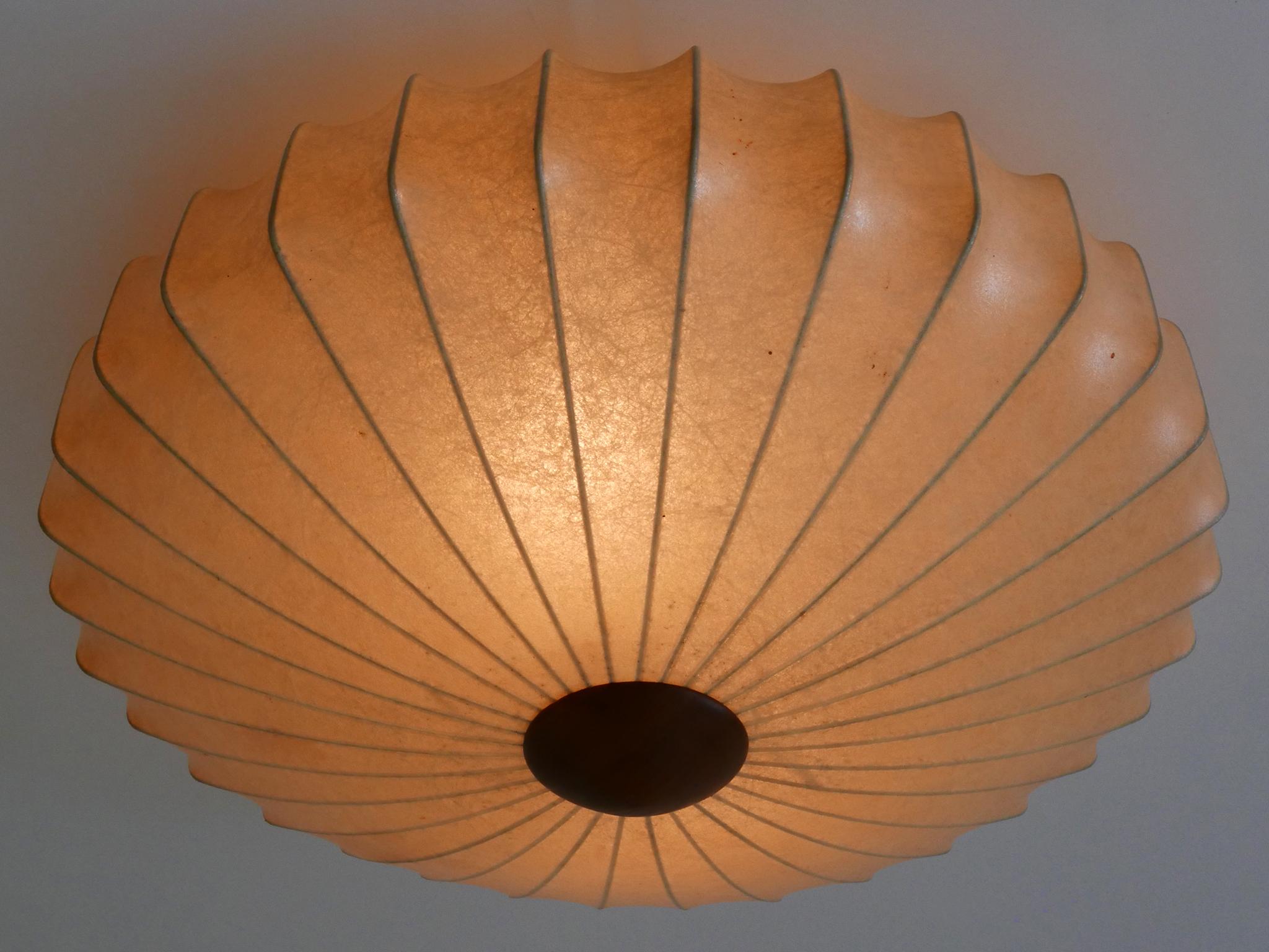Teak Rara lampada da soffitto o applique Goldkant Cocoon della metà del secolo scorso, Germania 1960 in vendita
