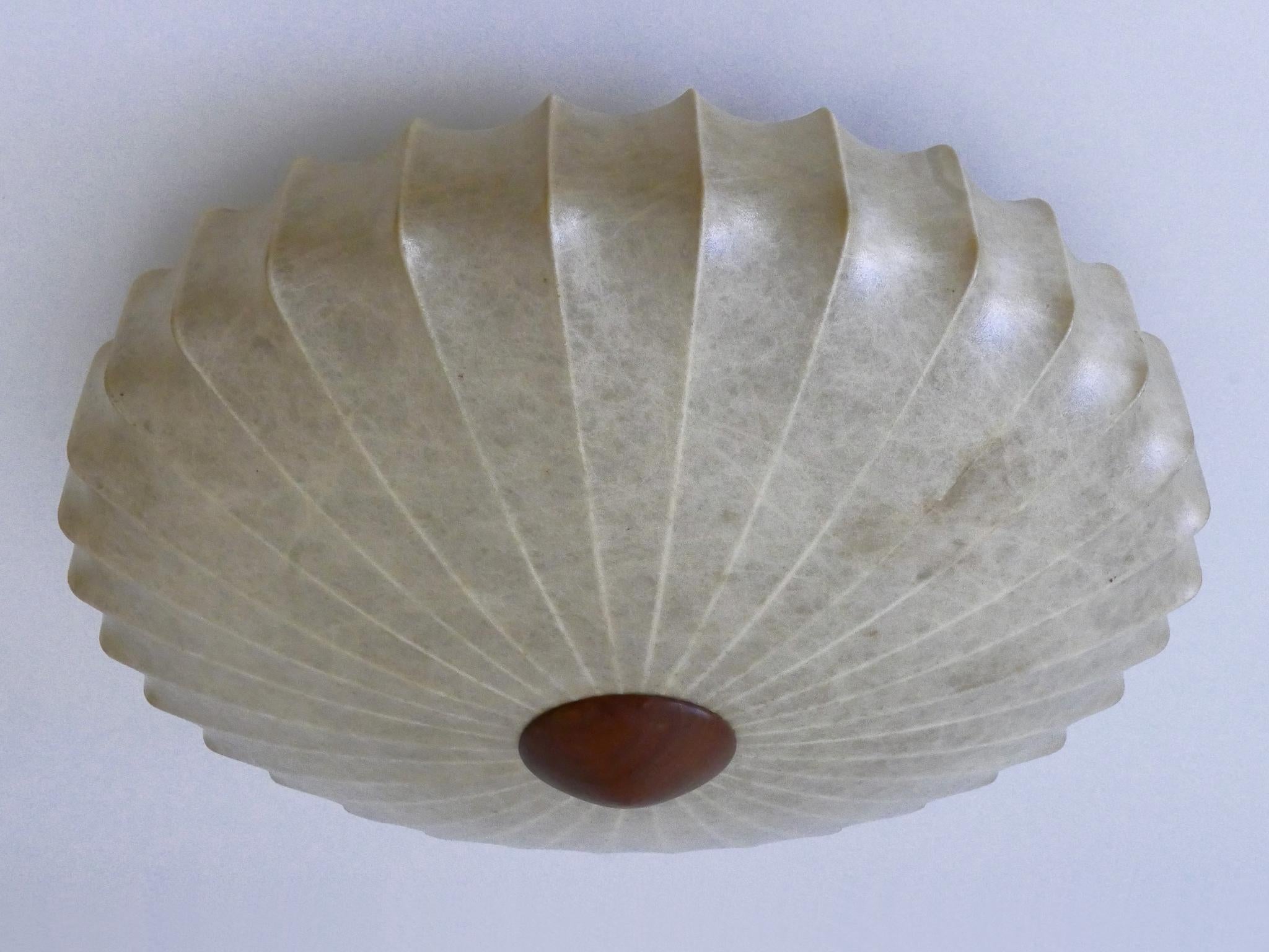 Rara lampada da soffitto o applique Goldkant Cocoon della metà del secolo scorso, Germania 1960 in vendita 1
