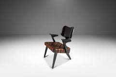 Rare fauteuil Ruspan de style mi-siècle moderne en cuir travaillé à la main par Russell Spanner, années 60