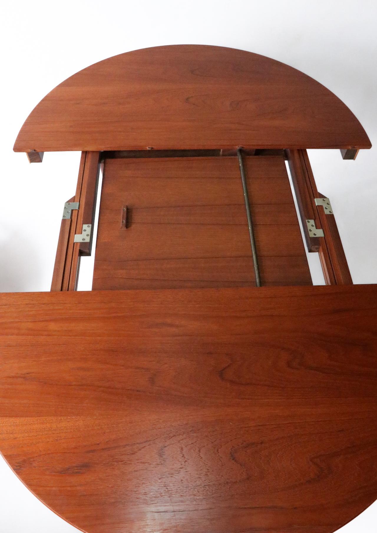 Rare Mid-Century Modern Hans Olsen Frem Rojle Extendable Dining Table 6 Chairs 5