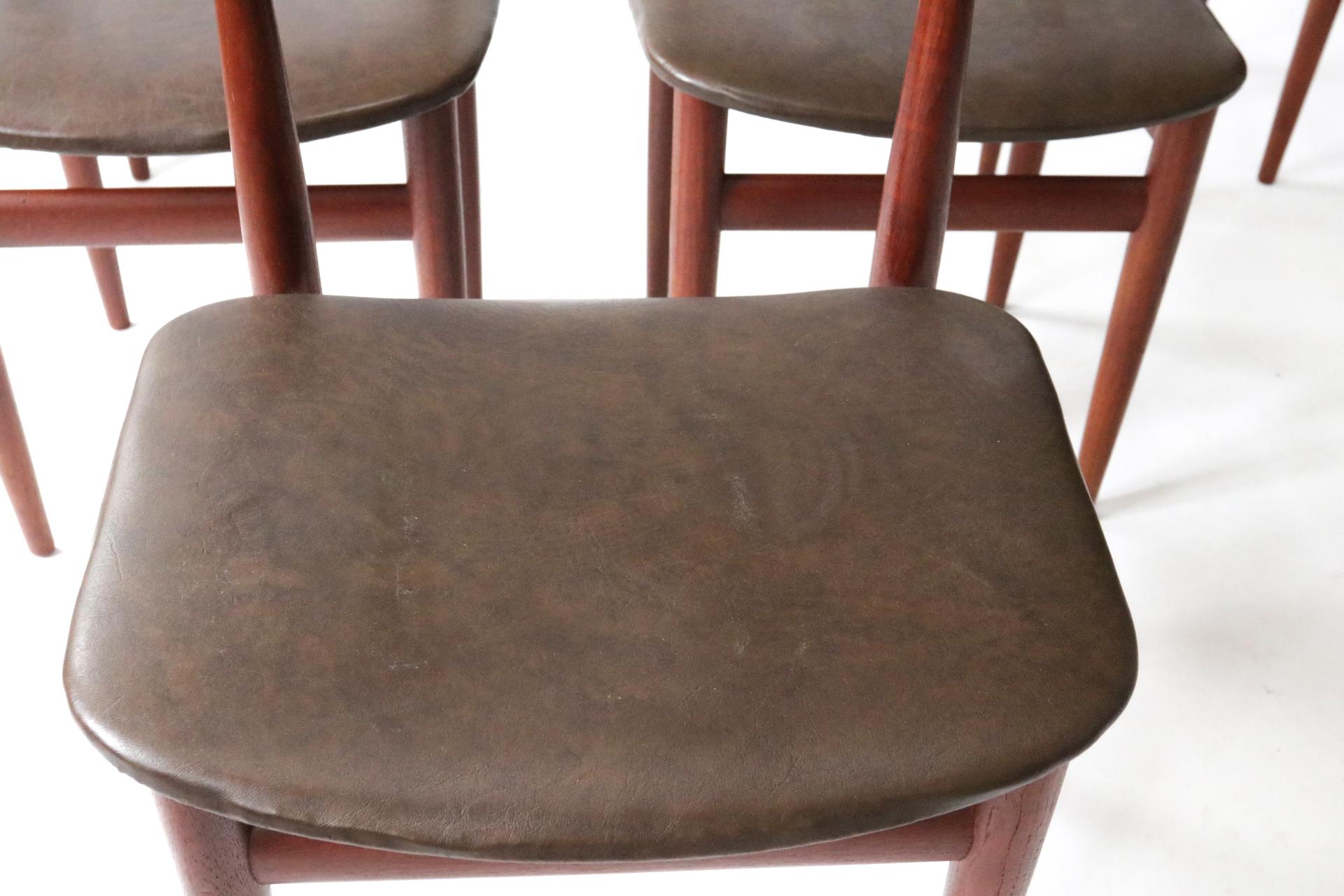 Rare Mid-Century Modern Hans Olsen Frem Rojle Extendable Dining Table 6 Chairs 8