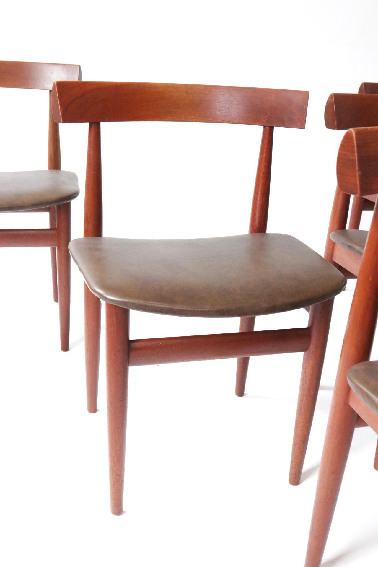 Rare Mid-Century Modern Hans Olsen Frem Rojle Extendable Dining Table 6 Chairs 9