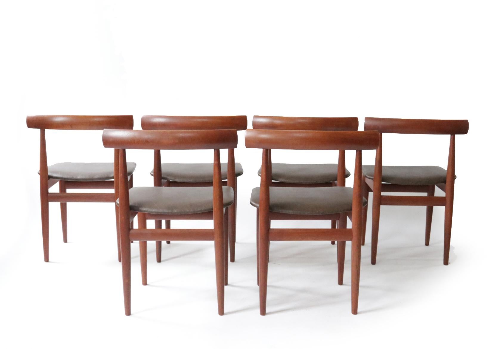 Rare Mid-Century Modern Hans Olsen Frem Rojle Extendable Dining Table 6 Chairs 10
