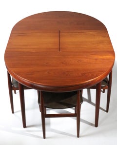 Rare Mid-Century Modern Hans Olsen Frem Rojle Extendable Dining Table 6 Chairs
