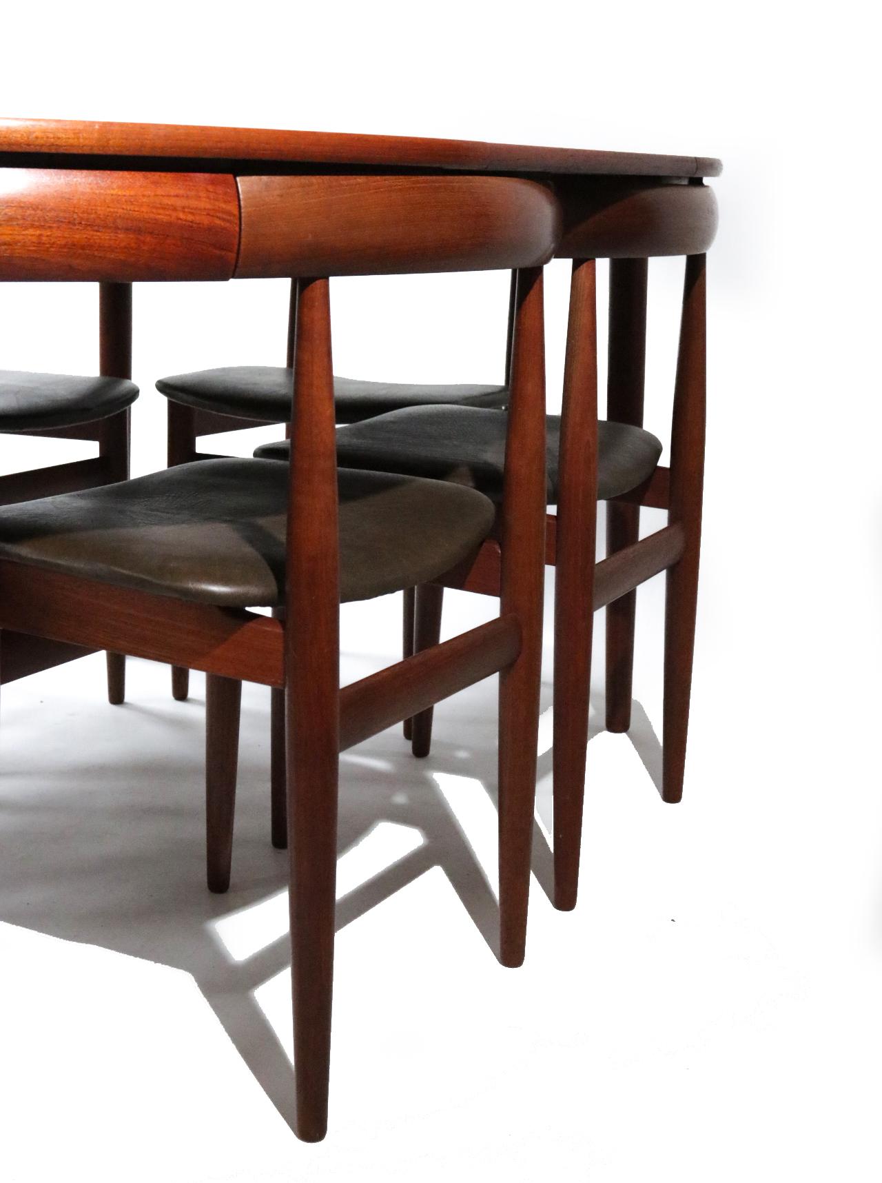Rare Mid-Century Modern Hans Olsen Frem Rojle Extendable Dining Table 6 Chairs 2