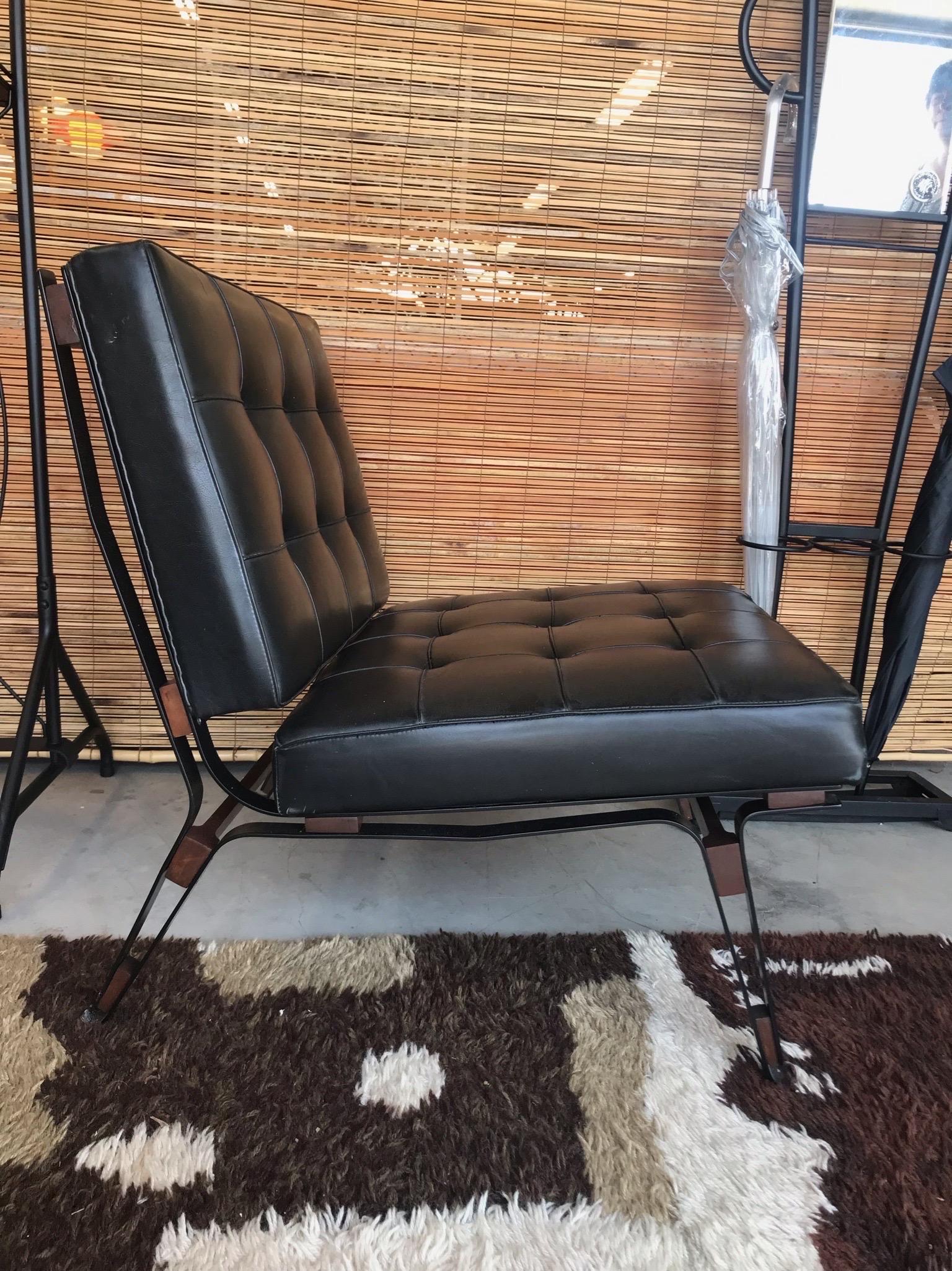 Rare Mid-Century Modern Ico Parisis “856” Leather Lounge Chair Cassina  2