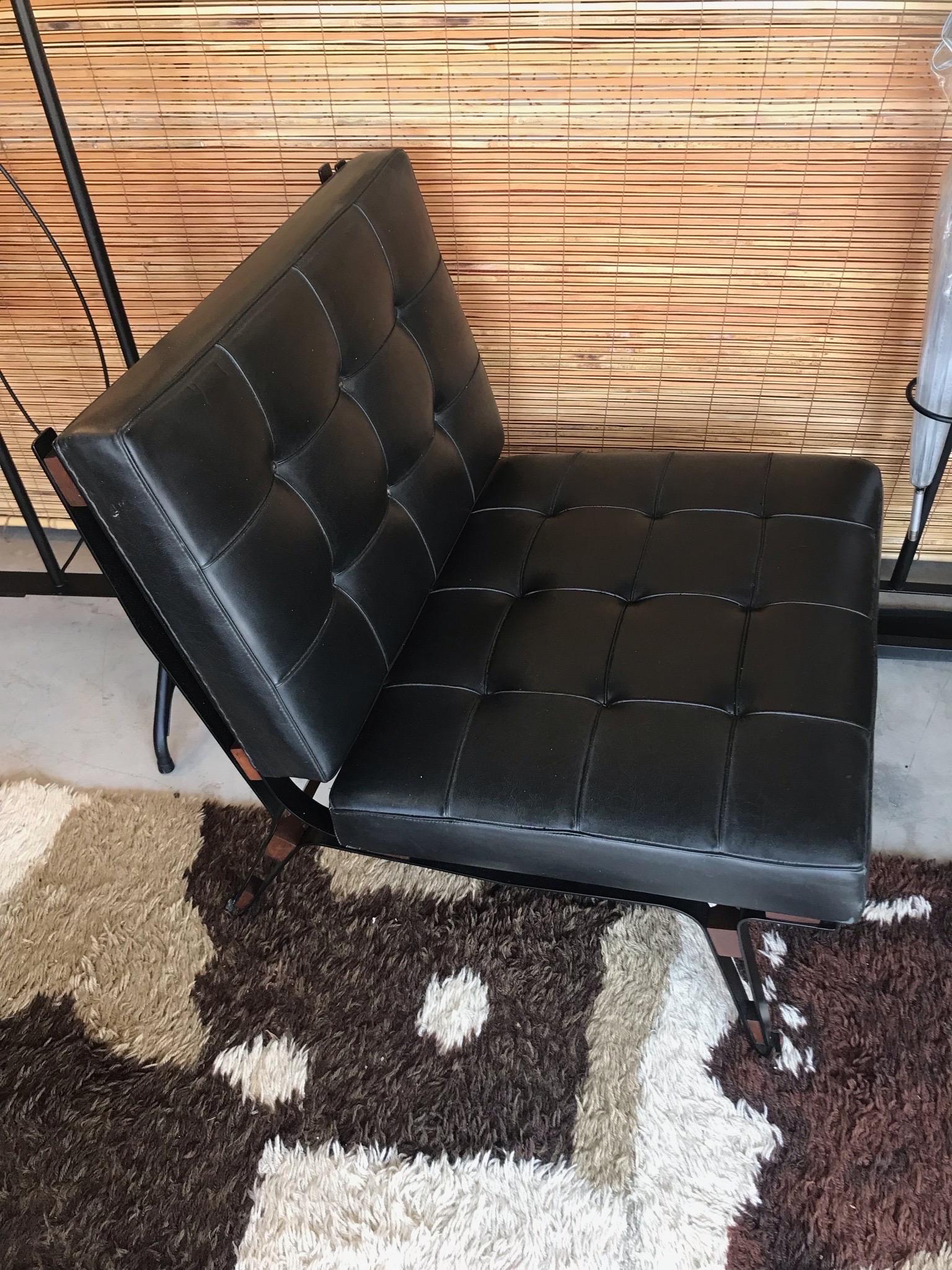 Rare Mid-Century Modern Ico Parisis “856” Leather Lounge Chair Cassina  3