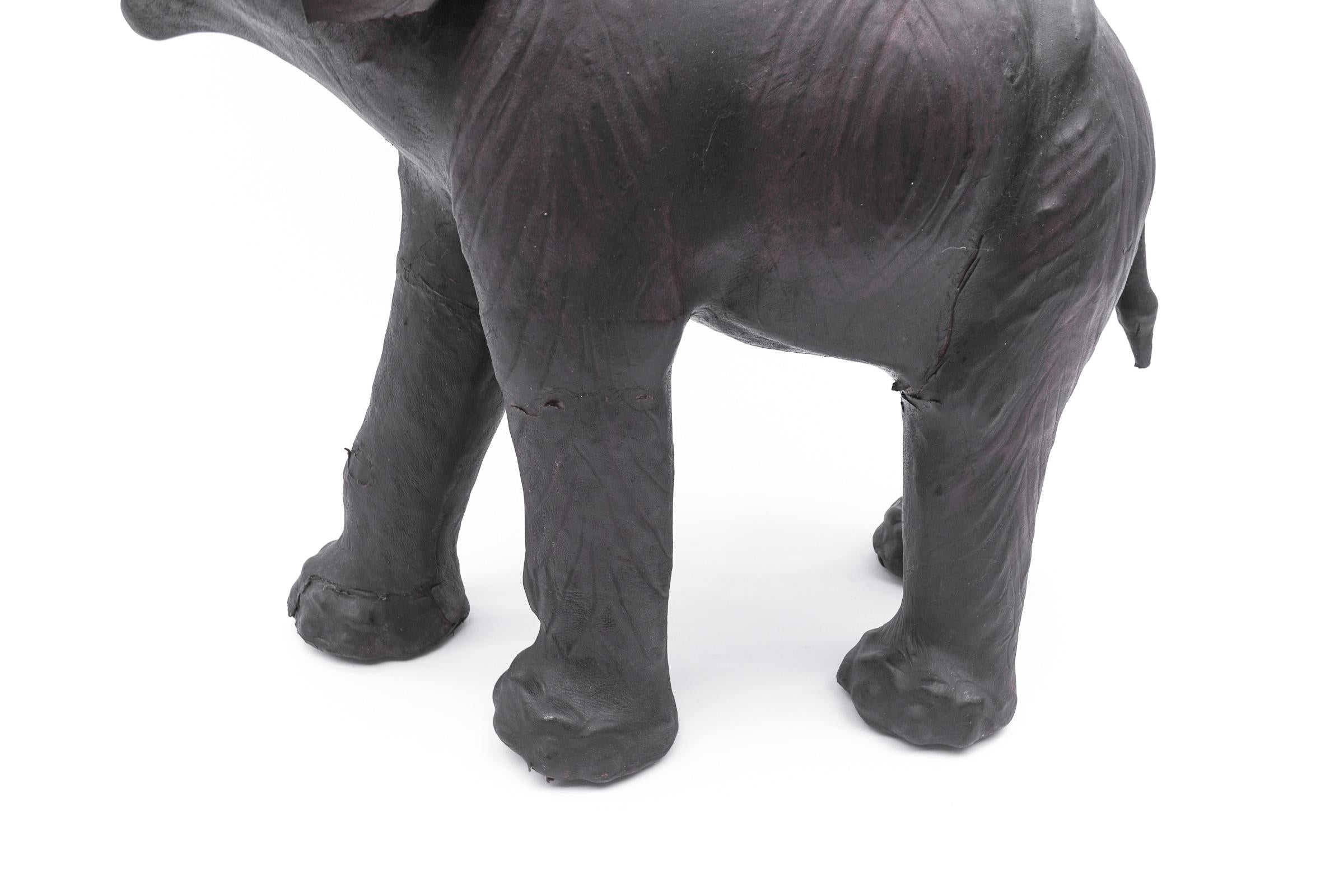 Rare Mid-Century Modern Leather Elephant, 1960s For Sale 5