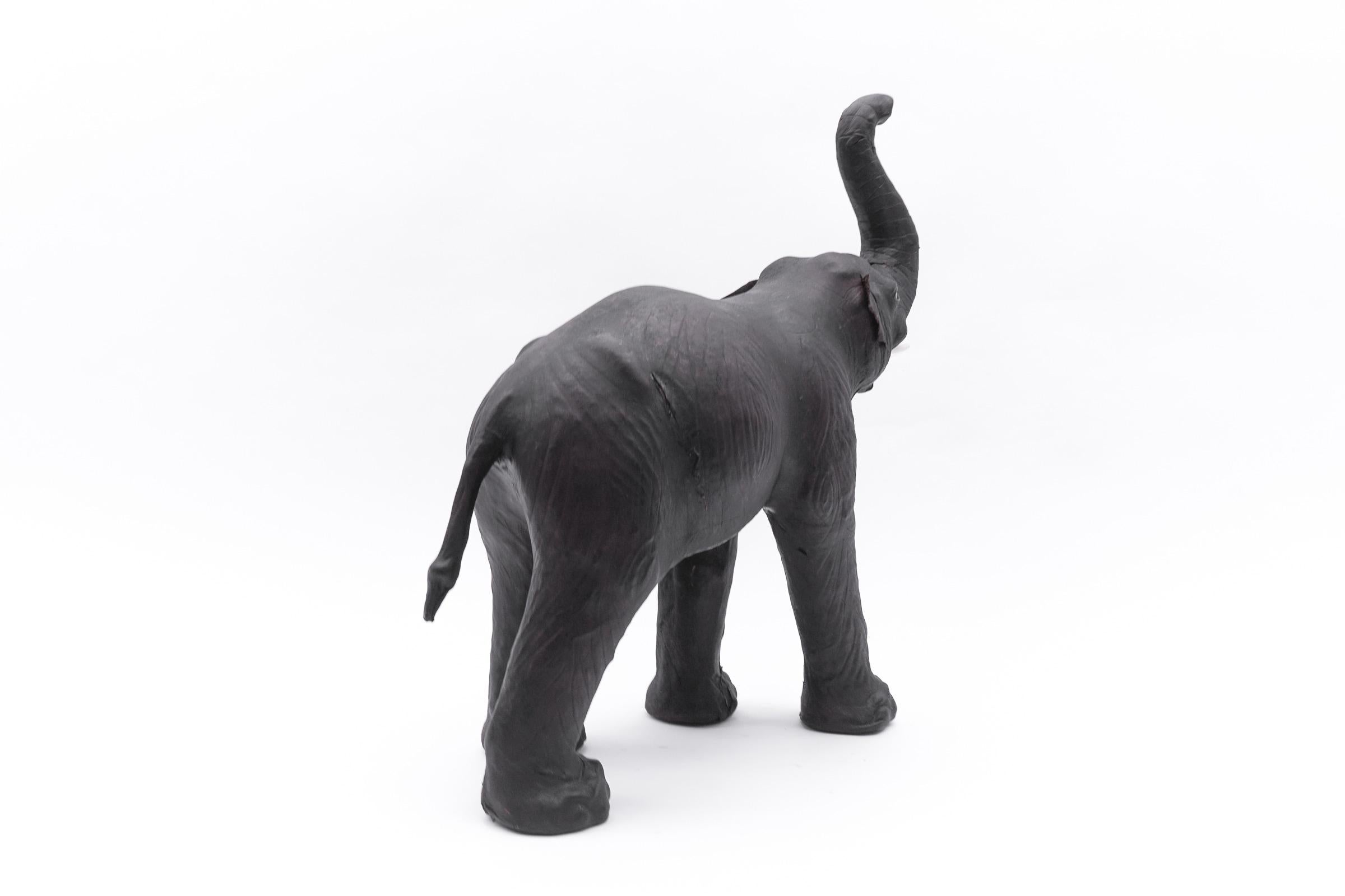 Seltener Mid-Century Modern-Leder-Elefanten aus Leder, 1960er Jahre im Angebot 1