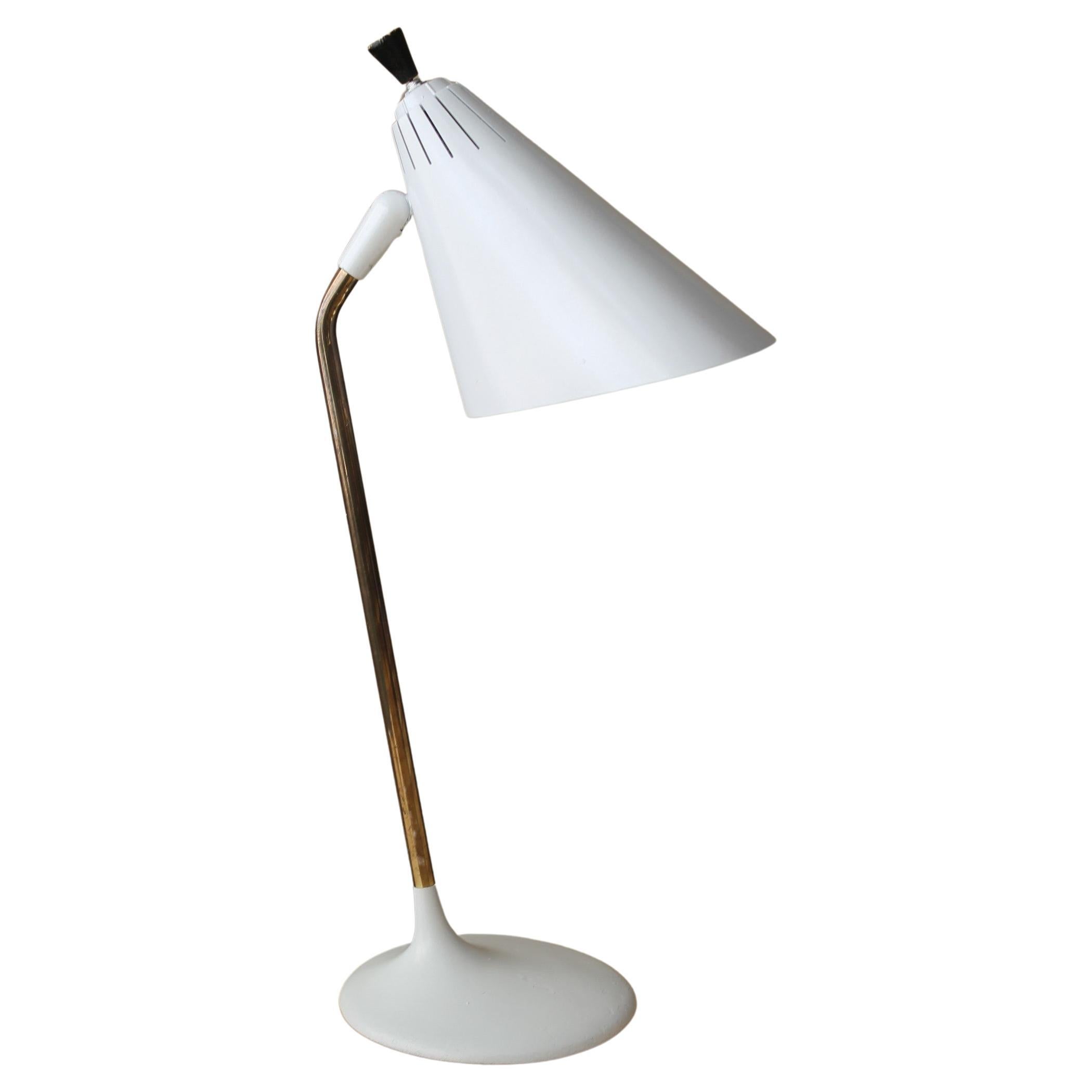 Rara lampada da scrivania in fibra di vetro Lightolier del Mid Century Modern Gerald Thurston 1950s