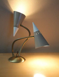 Rare! Mid Century Modern Lightolier Twin Articulating Lamp Gerald Thurston 1955