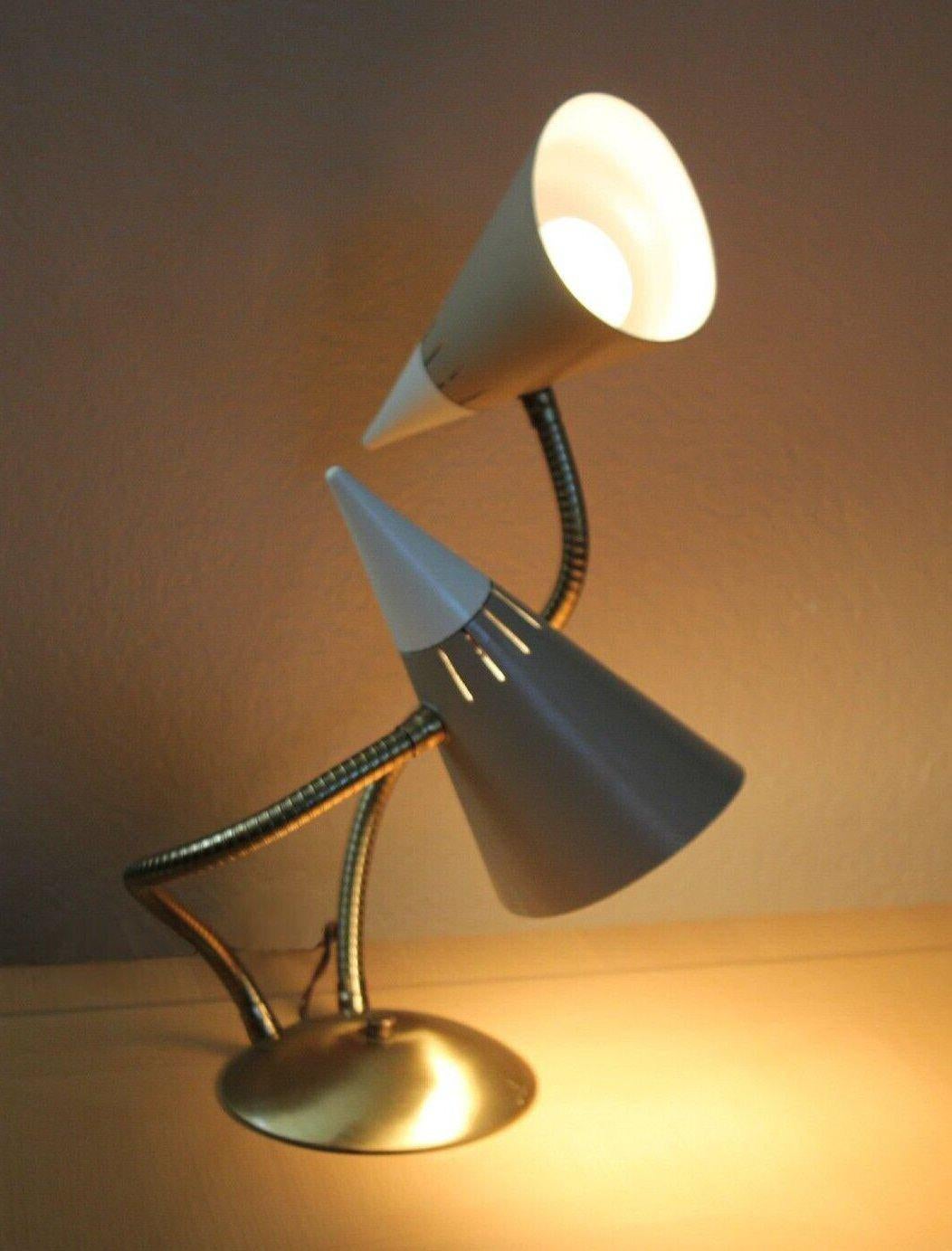 Mid-Century Modern Rare! Mid Century Modern Lightolier Twin Articulating Lamp Gerald Thurston 1955 For Sale