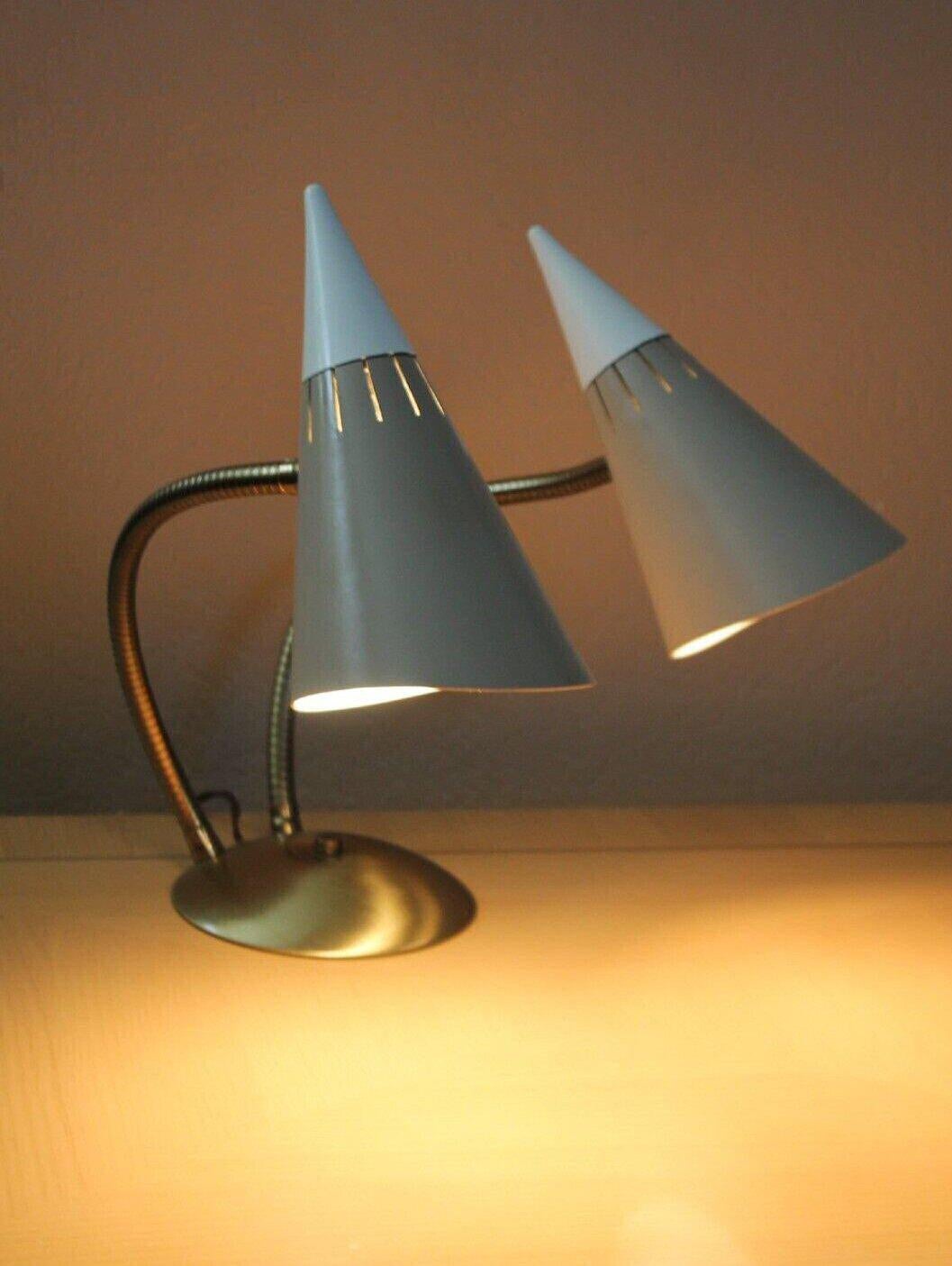 American Rare! Mid Century Modern Lightolier Twin Articulating Lamp Gerald Thurston 1955 For Sale