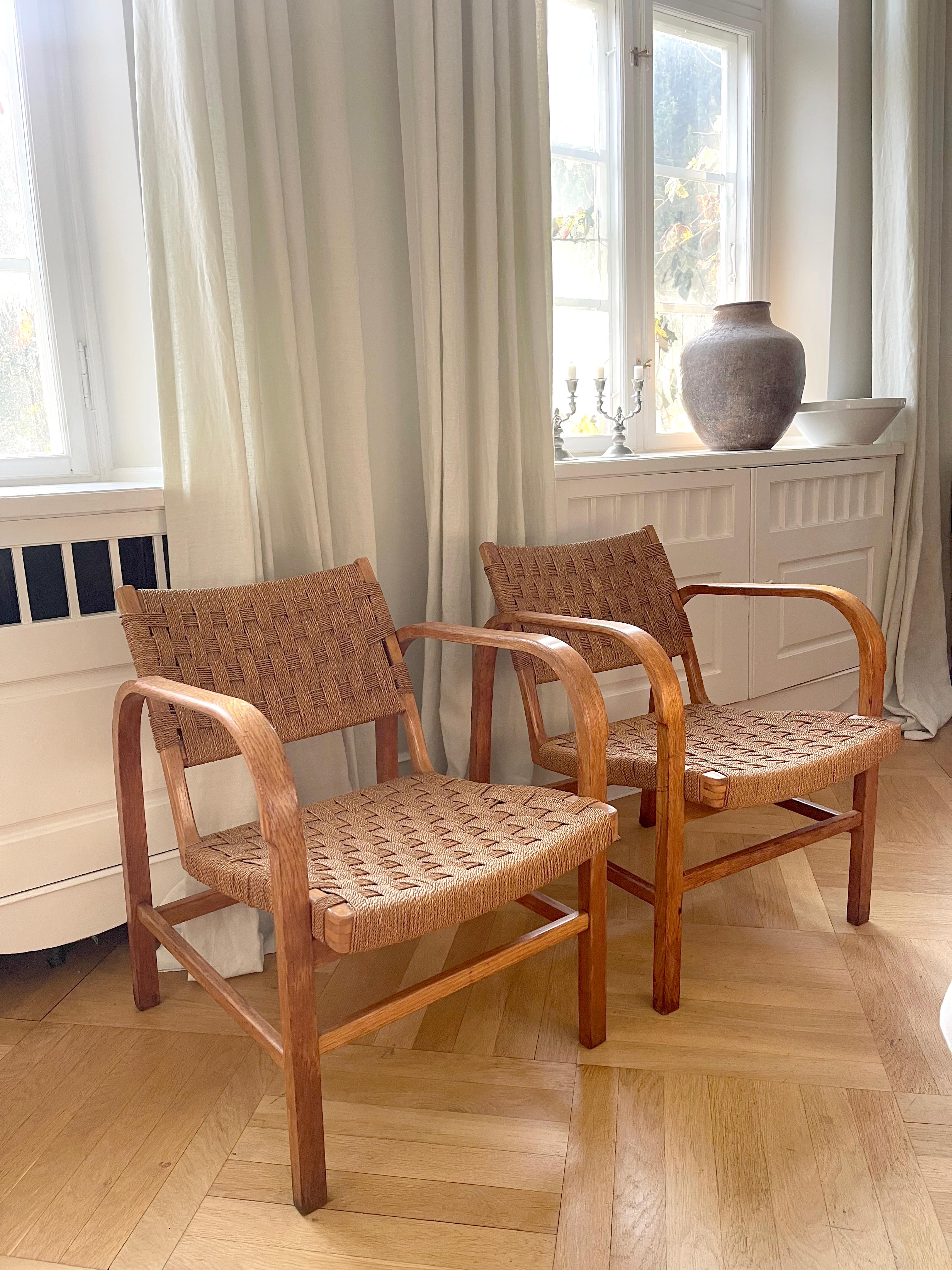 20ième siècle Rare fauteuil Magnus Stephensen pour Fritz Hansen, années 1930 en vente