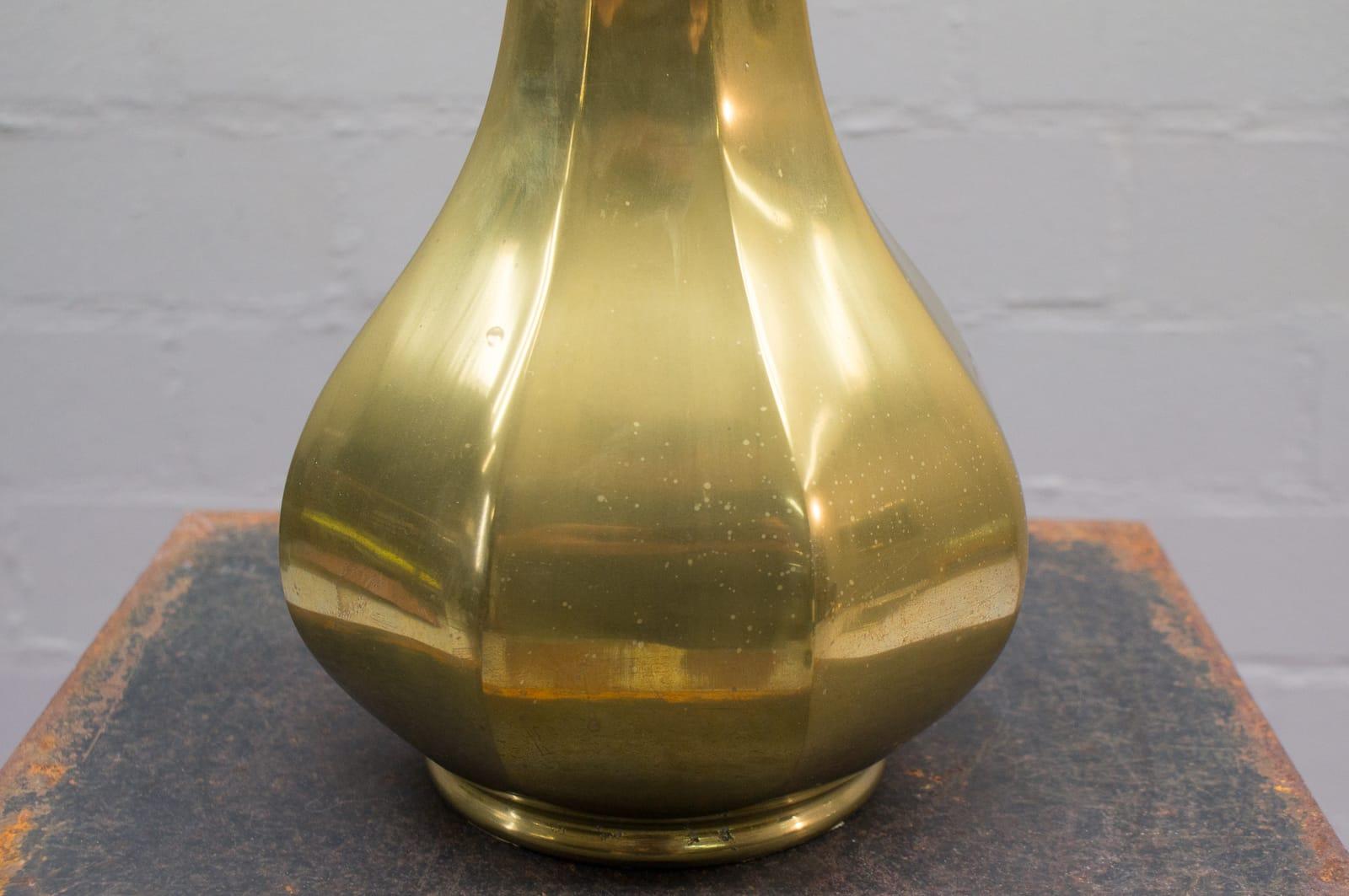 Late 20th Century Rare Mid-Century Modern Massive Brass Table Lamp, 1960s For Sale