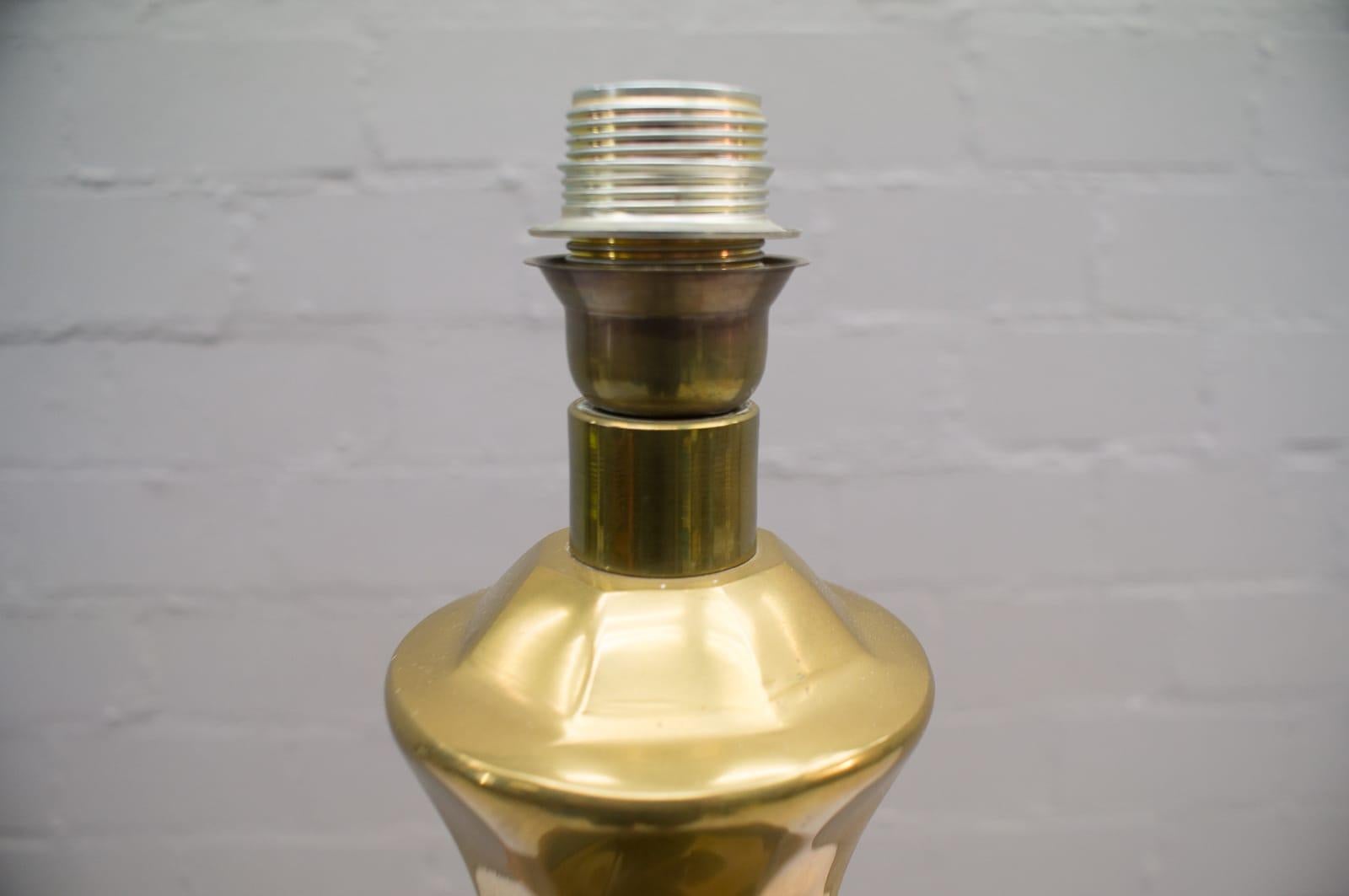 Rare Mid-Century Modern Massive Brass Table Lamp, 1960s For Sale 1