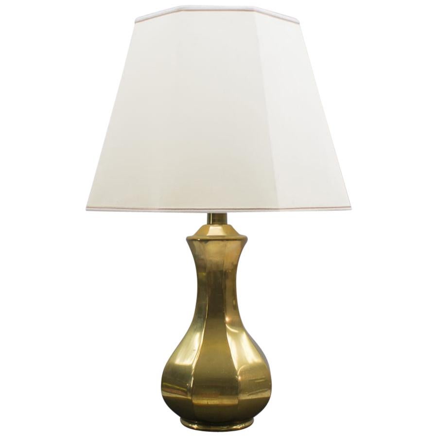 Rare Mid-Century Modern Massive Brass Table Lamp, 1960s For Sale