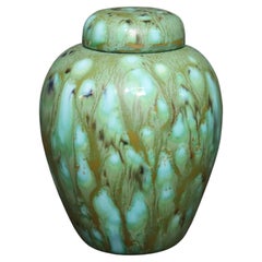 Rare Mid-Century Modern MCM Pottery Vase, Jar with Lid Signed "Beth Salin 1970"