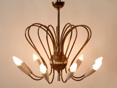 Rare Mid-Century Modern Nine-Flamed Sputnik Chandelier or Pendant Lamp, 1950s