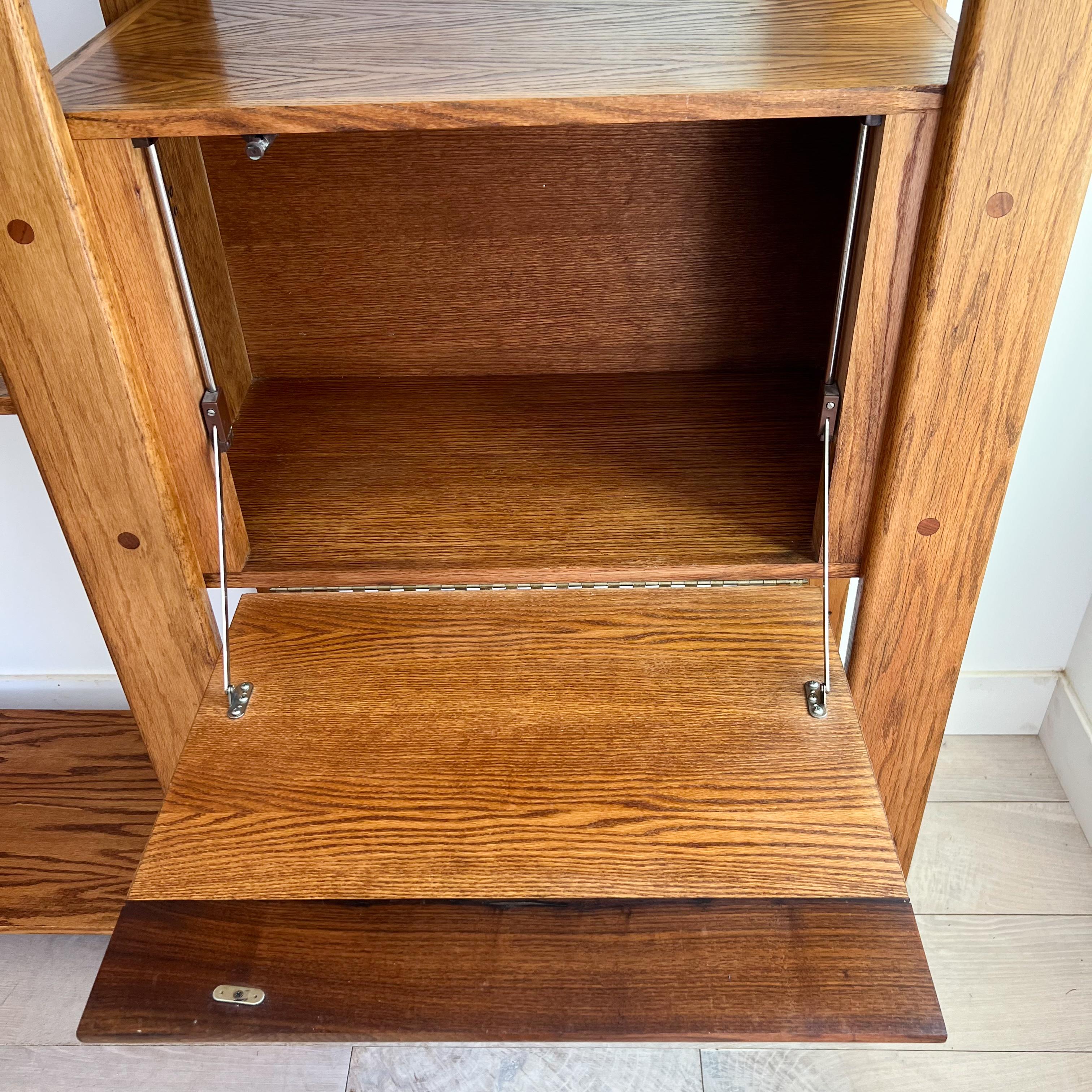 Rare Mid Century Modern Oak Modular Bookcase by Lou Hodges 6