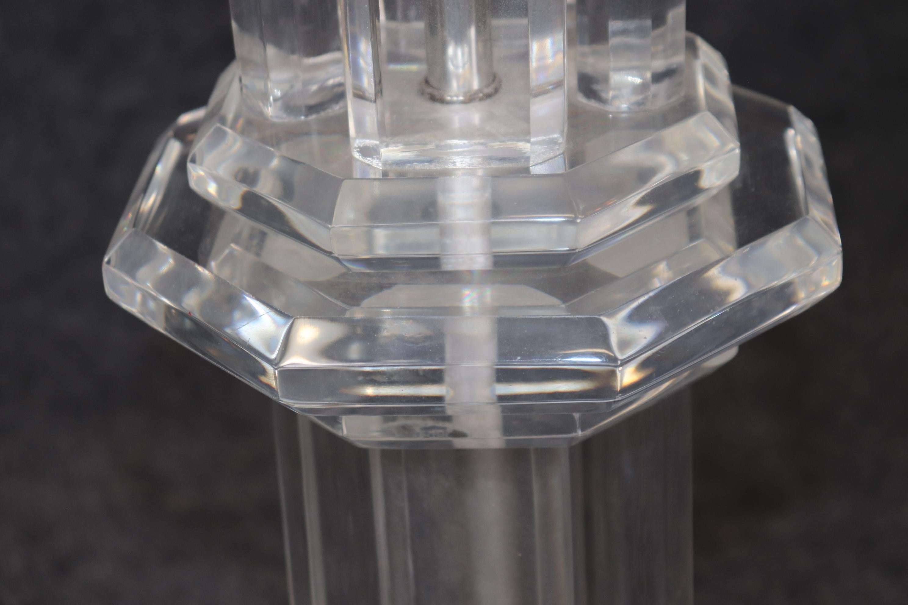 Lucite Rare Mid Century Modern Pedestal Planstand in the manner of Charles Hollis Jones For Sale