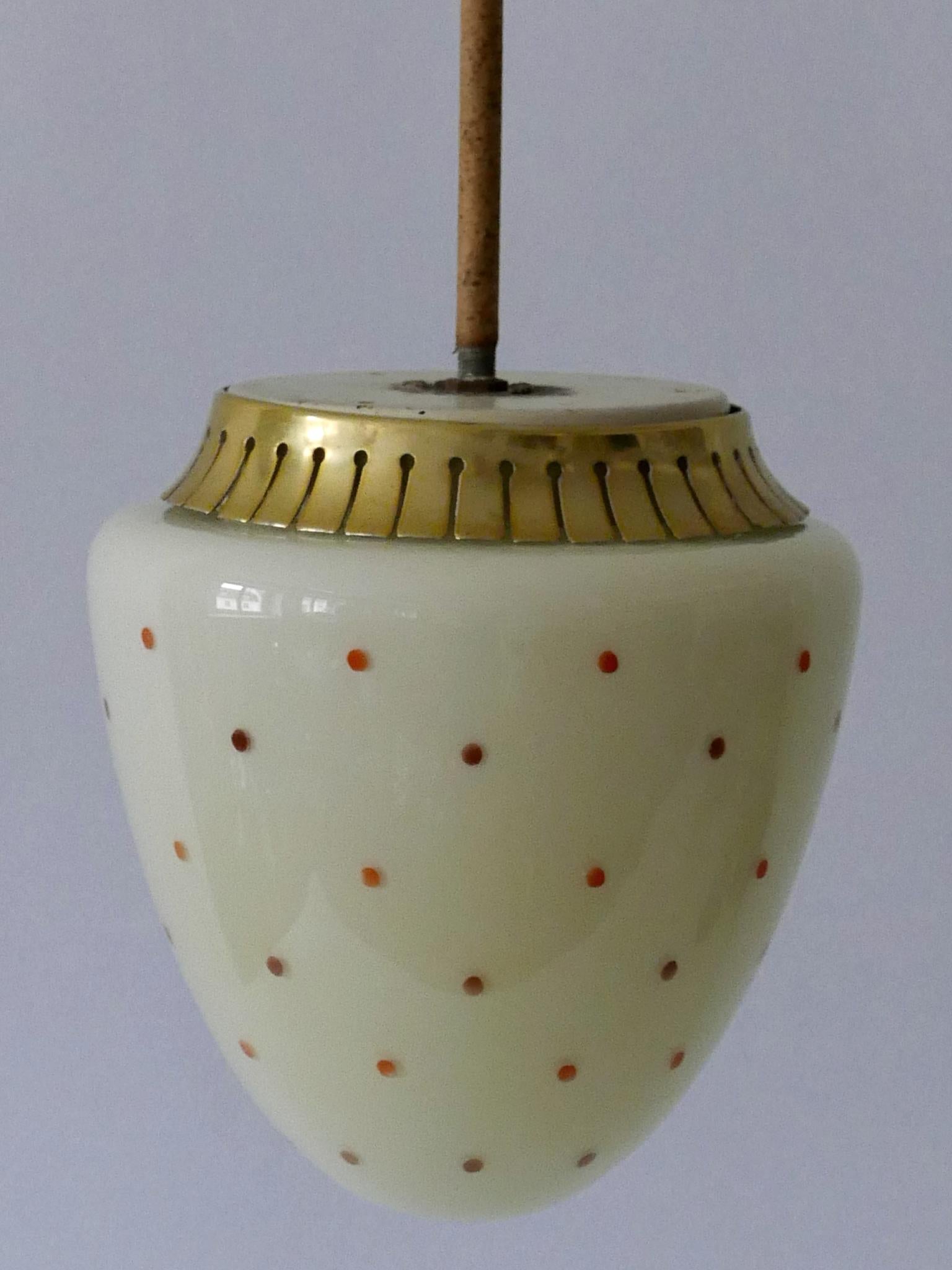 Aluminum Rare Mid-Century Modern Pendant Lamp, 1950s, Germany