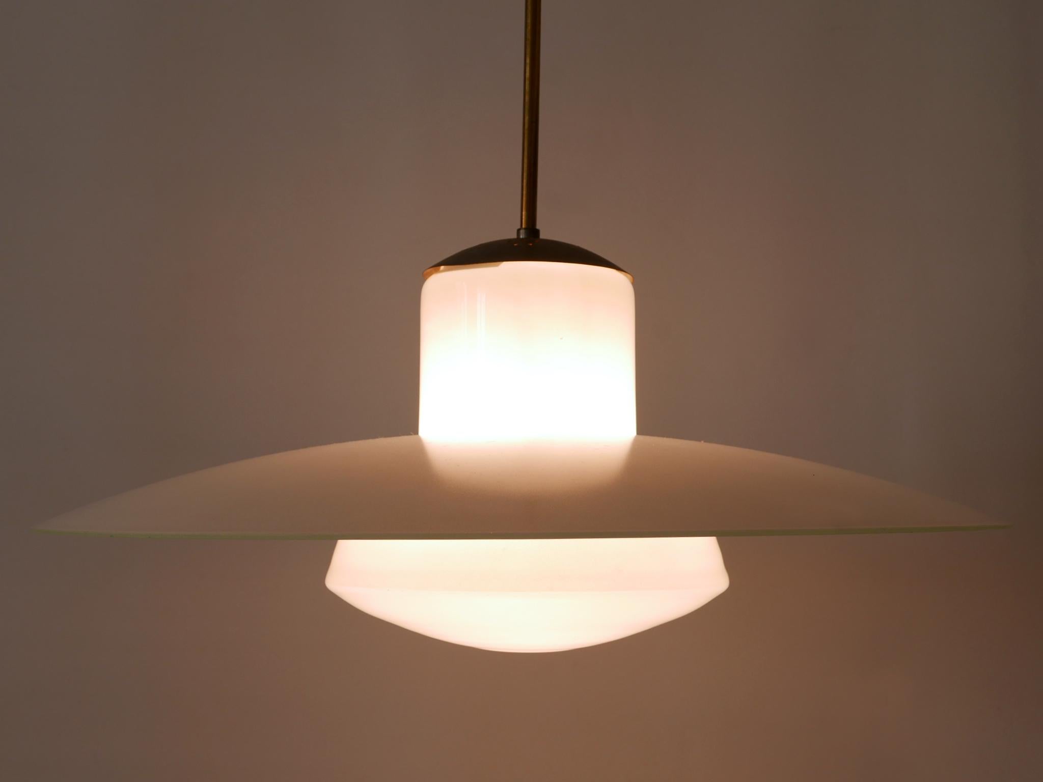 Rare Mid-Century Modern Pendant Lamp by Wolfgang Tümpel for Doria Germany 1950s For Sale 6