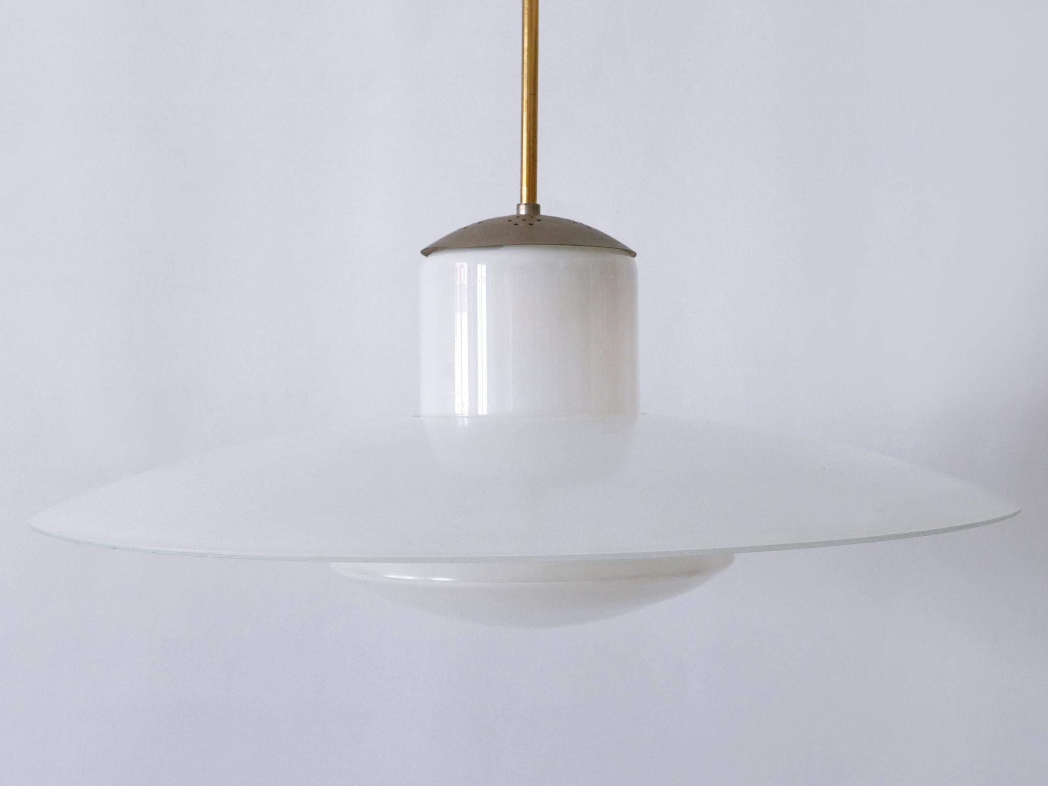 Rare Mid-Century Modern Pendant Lamp by Wolfgang Tümpel for Doria Germany 1950s For Sale 8