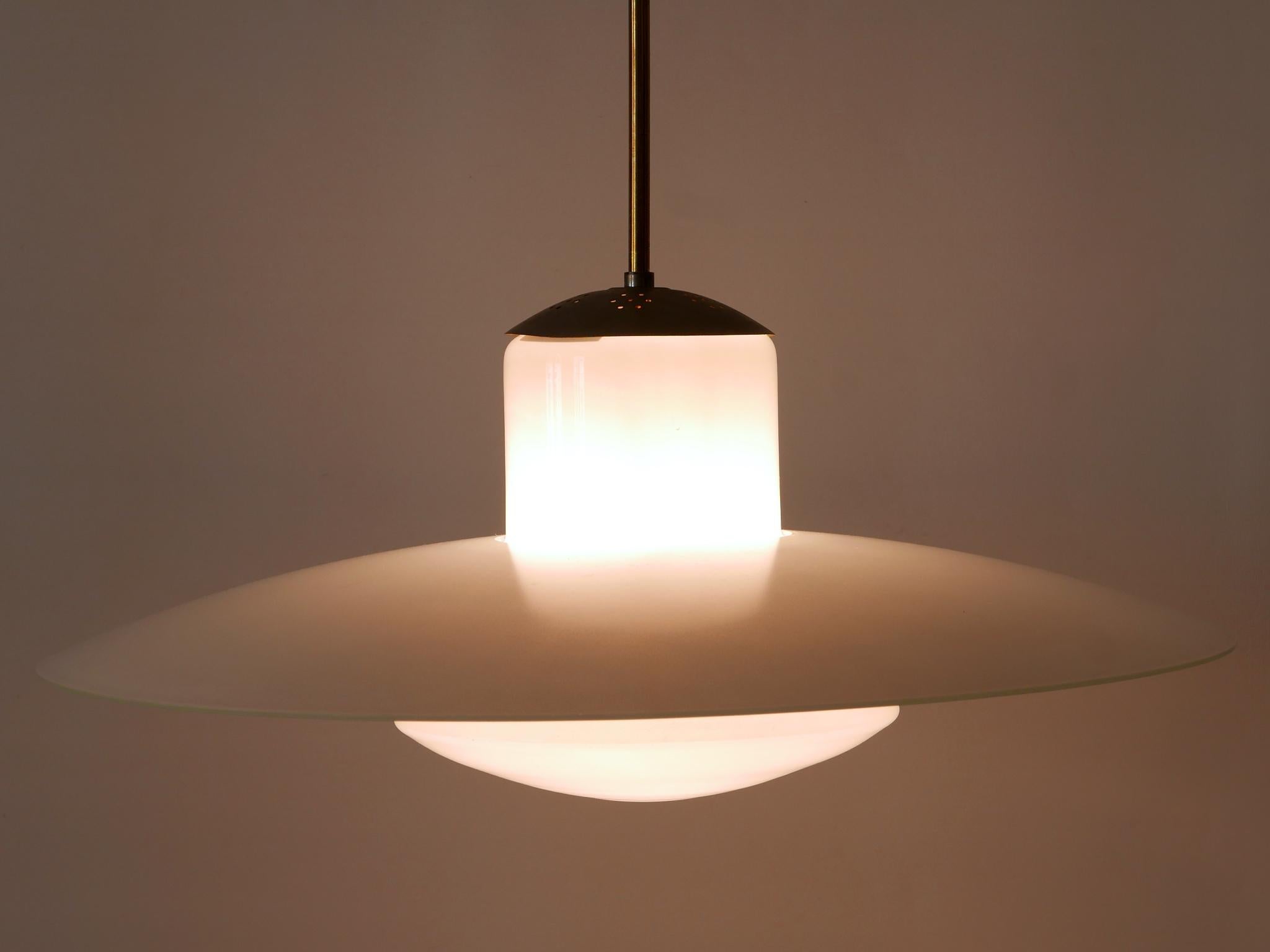 Rare Mid-Century Modern Pendant Lamp by Wolfgang Tümpel for Doria Germany 1950s For Sale 9