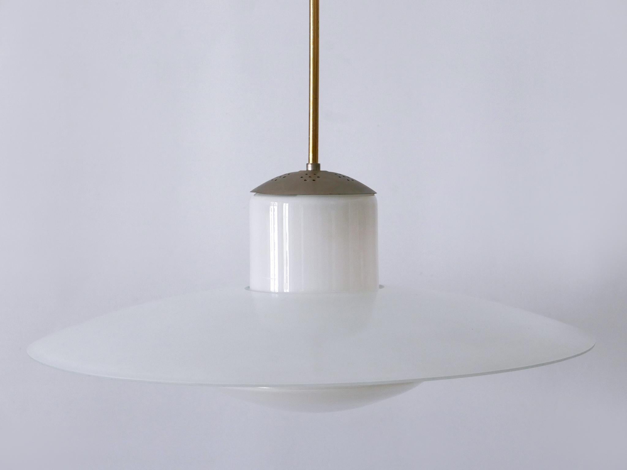 Rare Mid-Century Modern Pendant Lamp by Wolfgang Tümpel for Doria Germany 1950s For Sale 11