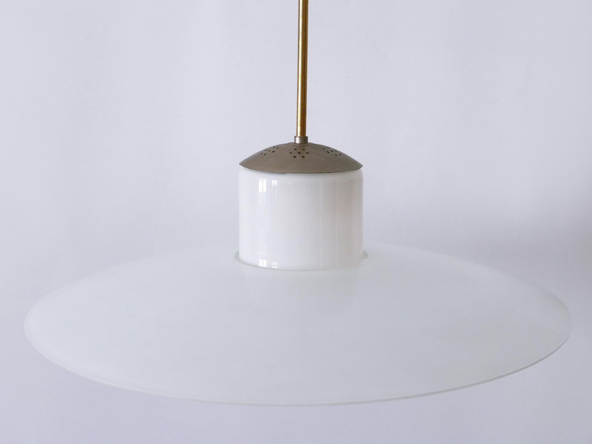 Rare Mid-Century Modern Pendant Lamp by Wolfgang Tümpel for Doria Germany 1950s For Sale 13