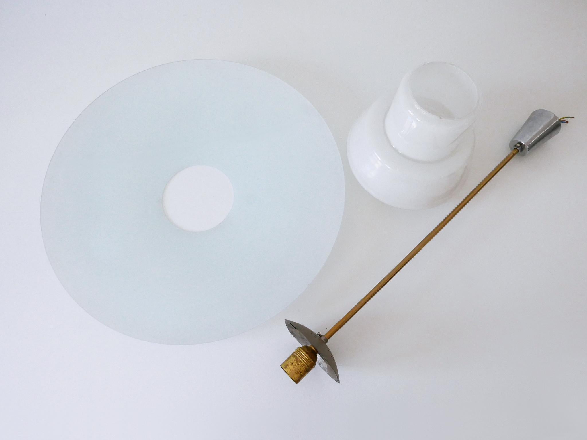 Rare Mid-Century Modern Pendant Lamp by Wolfgang Tümpel for Doria Germany 1950s For Sale 15