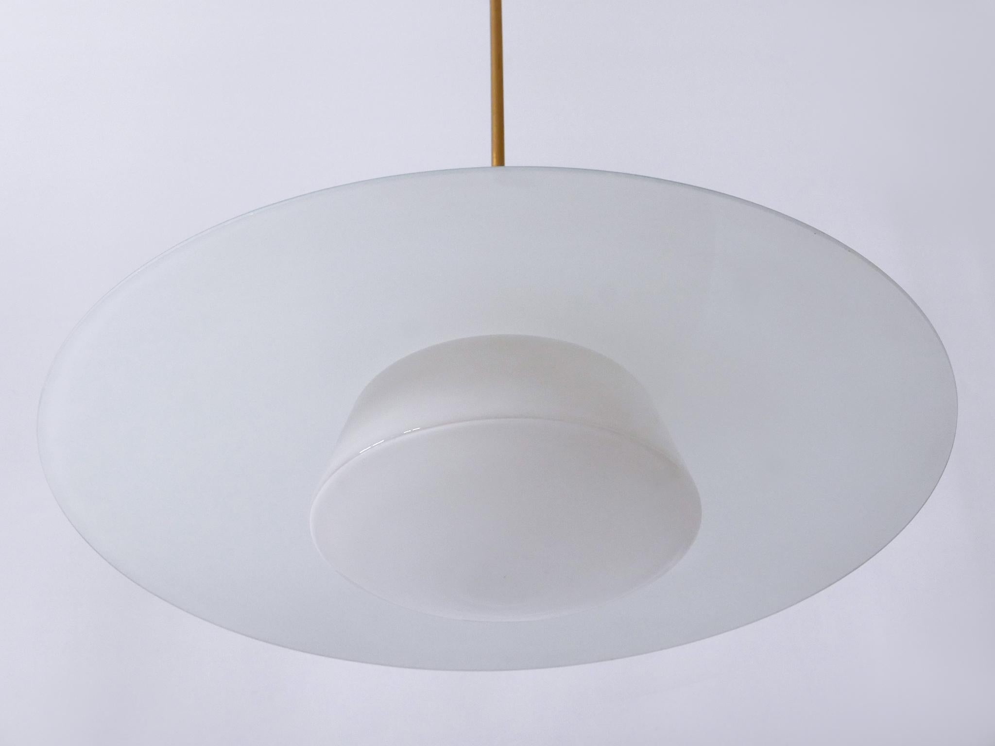 Rare Mid-Century Modern Pendant Lamp by Wolfgang Tümpel for Doria Germany 1950s For Sale 1