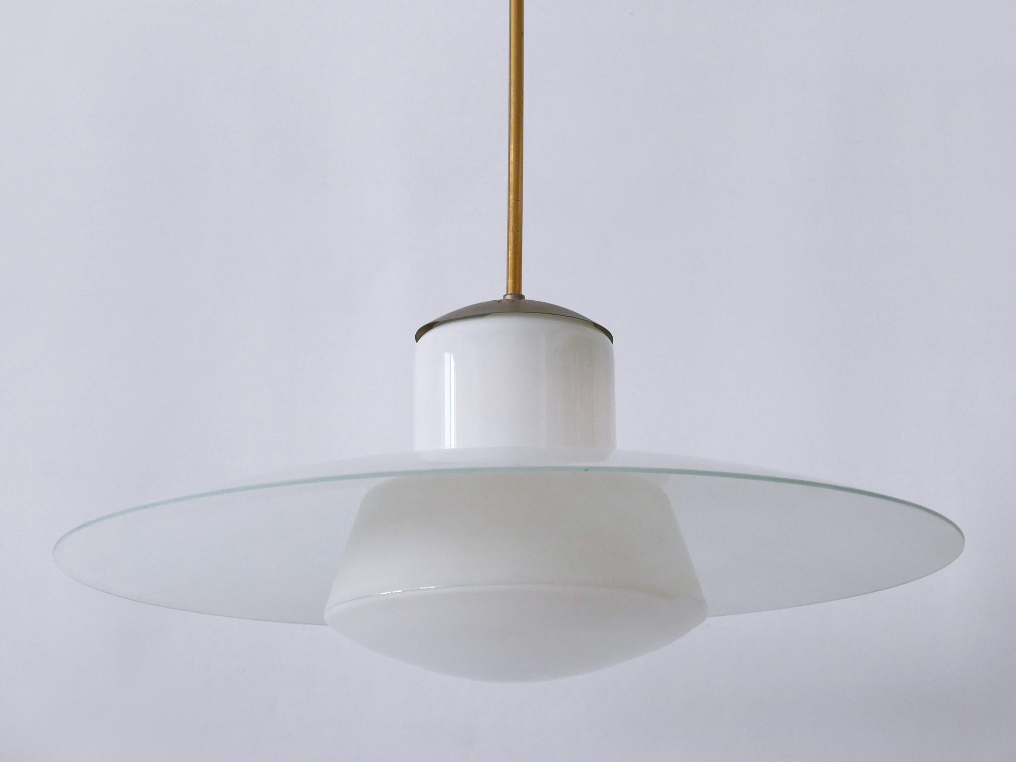 Rare Mid-Century Modern Pendant Lamp by Wolfgang Tümpel for Doria Germany 1950s For Sale 3