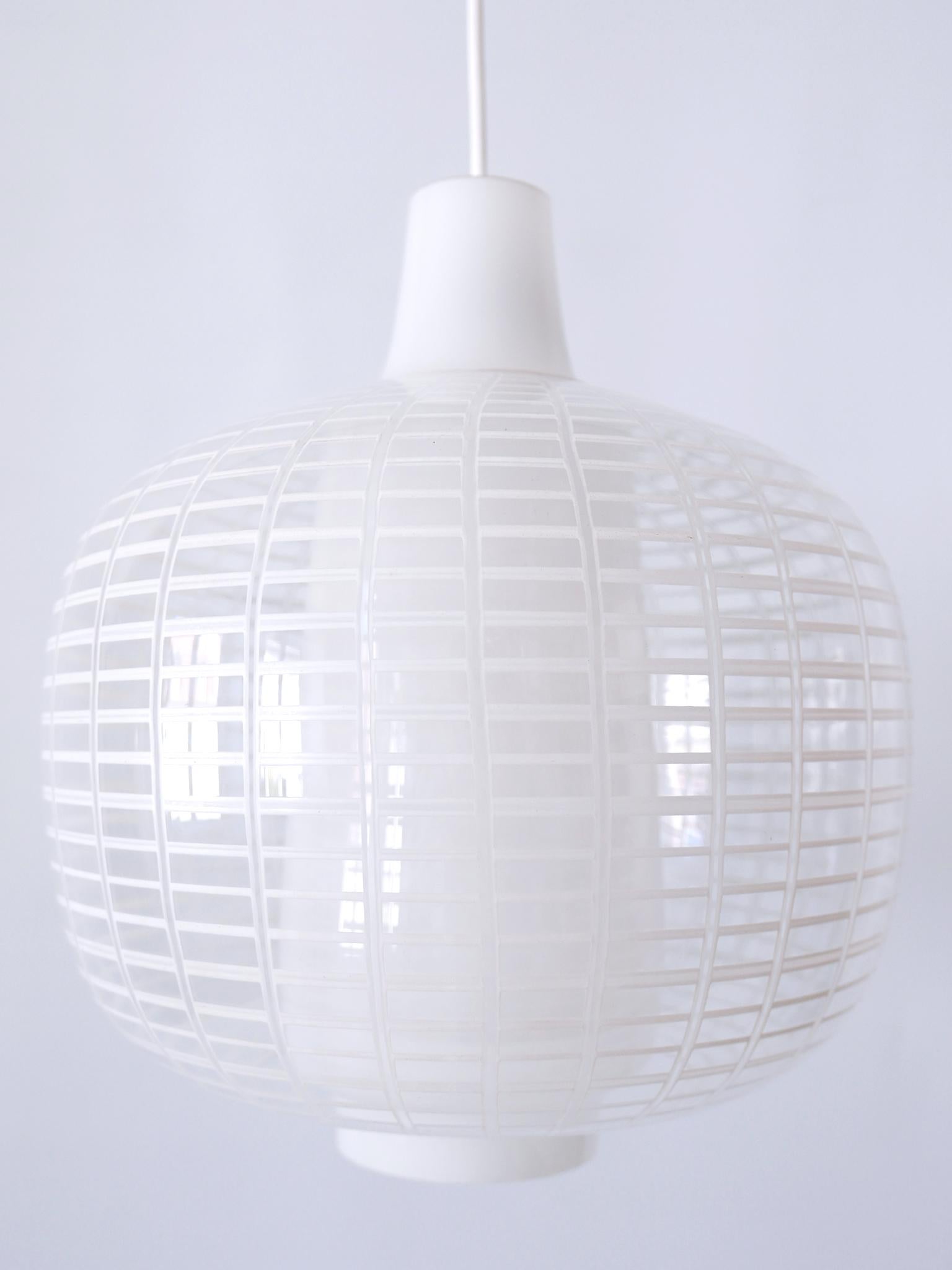 Rare Mid-Century Modern Pendant Lamp Nervi by Aloys Ferdinand Gangkofner, 1950s For Sale 4