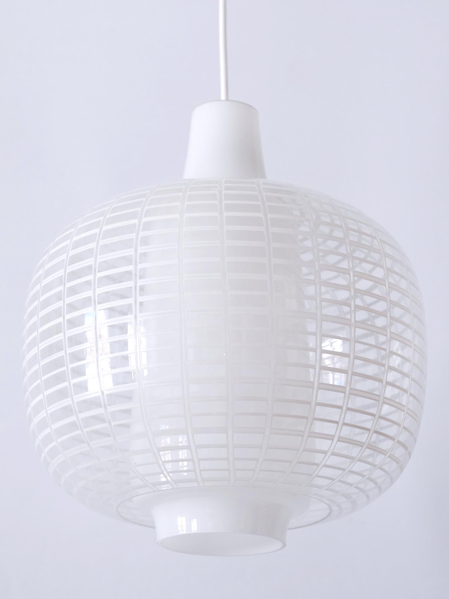 Rare Mid-Century Modern Pendant Lamp Nervi by Aloys Ferdinand Gangkofner, 1950s For Sale 6