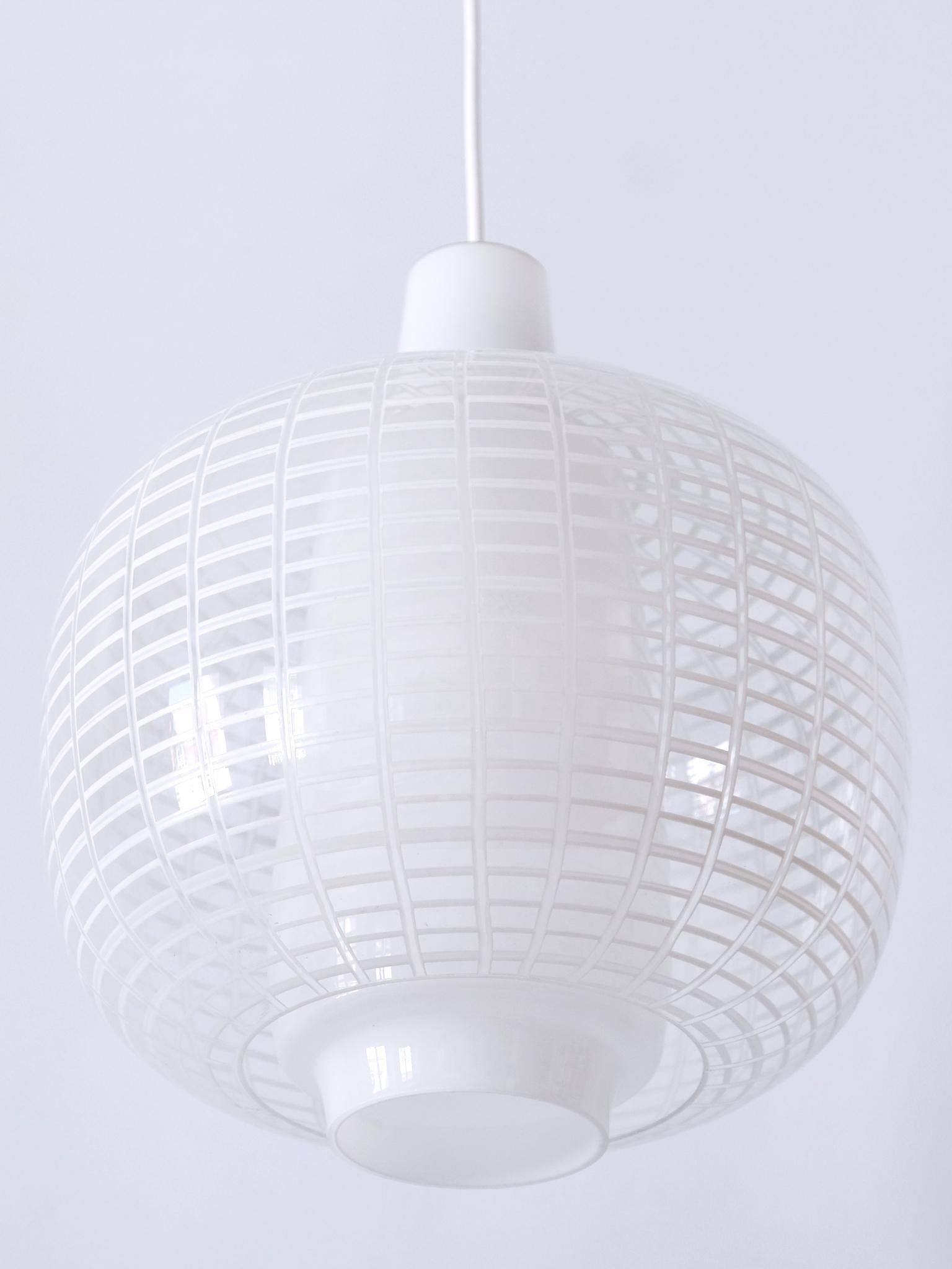 Rare Mid-Century Modern Pendant Lamp Nervi by Aloys Ferdinand Gangkofner, 1950s For Sale 7