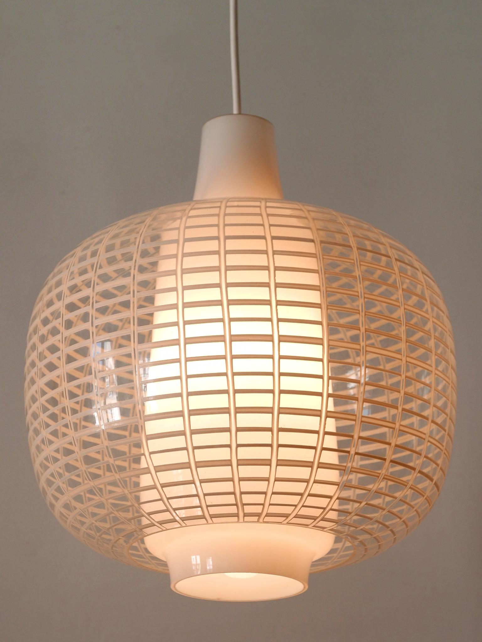 Rare Mid-Century Modern Pendant Lamp Nervi by Aloys Ferdinand Gangkofner, 1950s For Sale 8