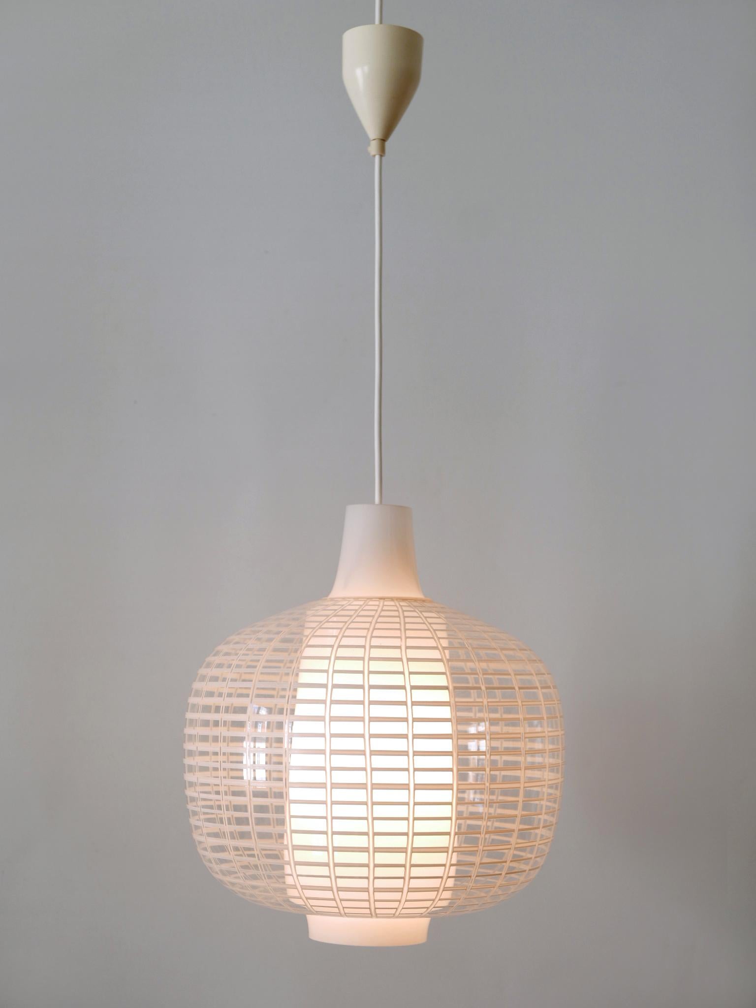 Mid-20th Century Rare Mid-Century Modern Pendant Lamp Nervi by Aloys Ferdinand Gangkofner, 1950s For Sale