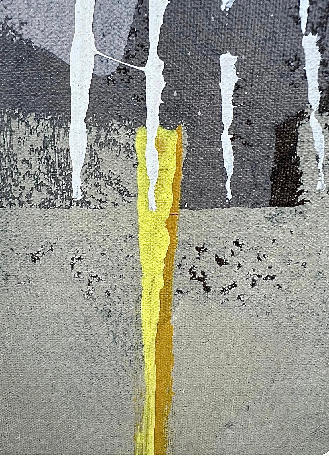 Rare Mid Century Modern Robert McCaine Cubist Color Block Dandelion Painting For Sale 3