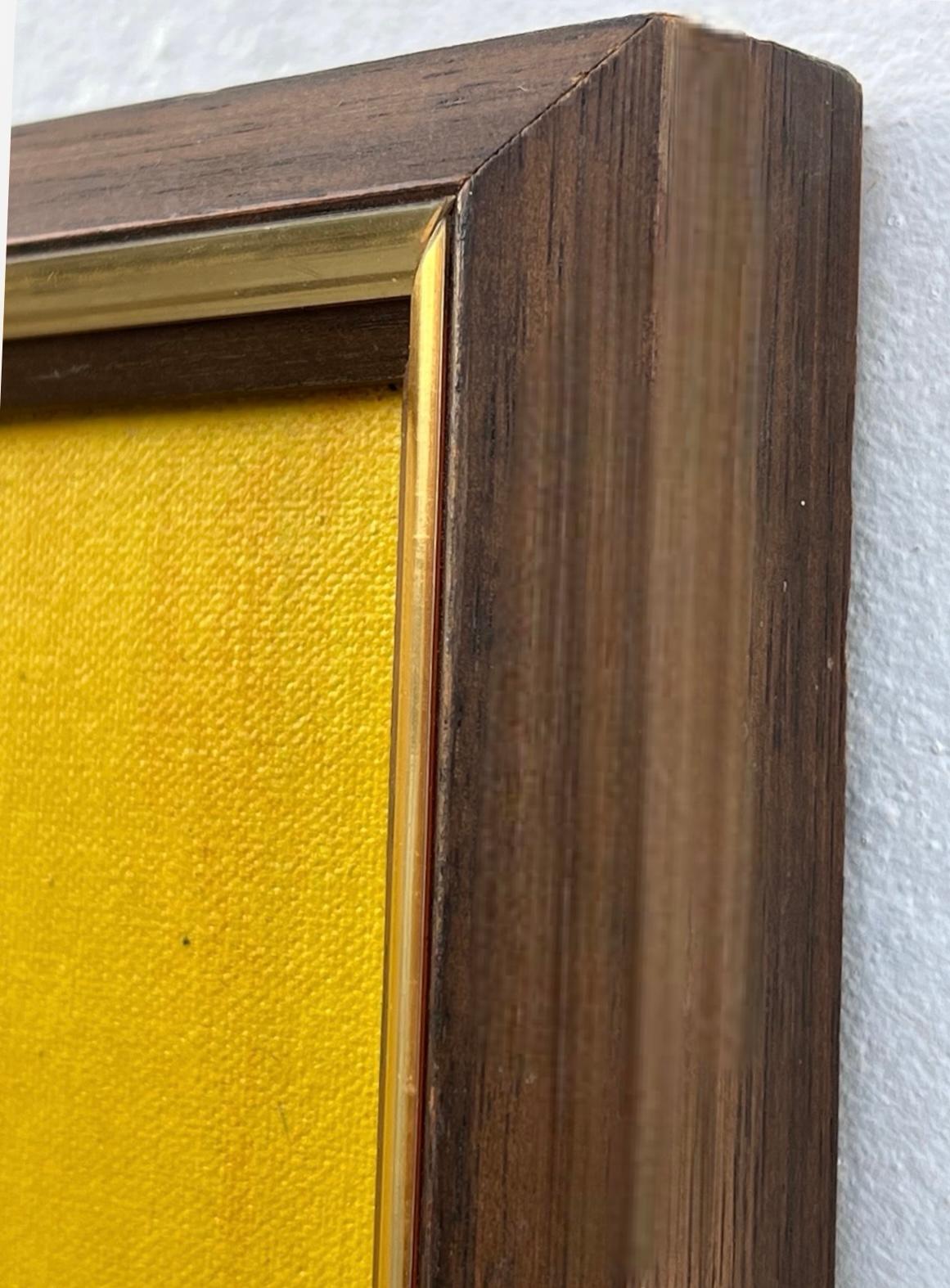 Rare Mid Century Modern Robert McCaine Cubist Color Block Dandelion Painting For Sale 6
