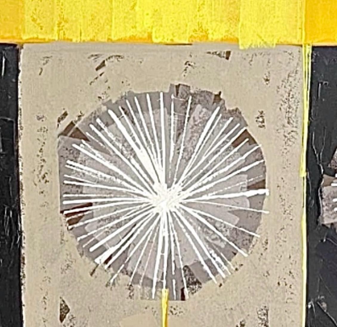 Mid-Century Modern Rare Mid Century Modern Robert McCaine Cubist Color Block Dandelion Painting For Sale